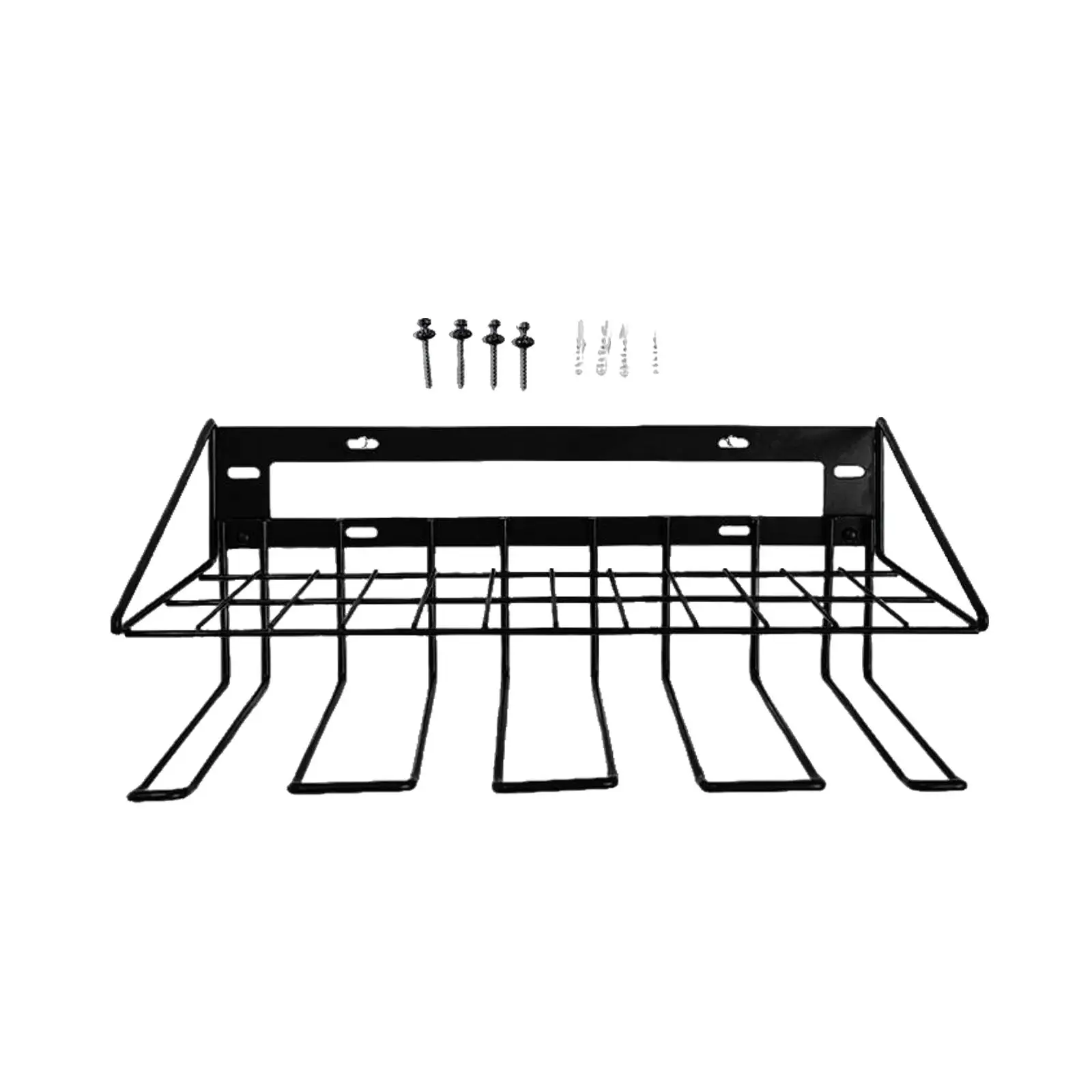 Floating Tool Wire Shelf Wall Mount Cordless Drill Rack Accessories for Parts Bin Box Easily Assemble Two Tier Design Universal