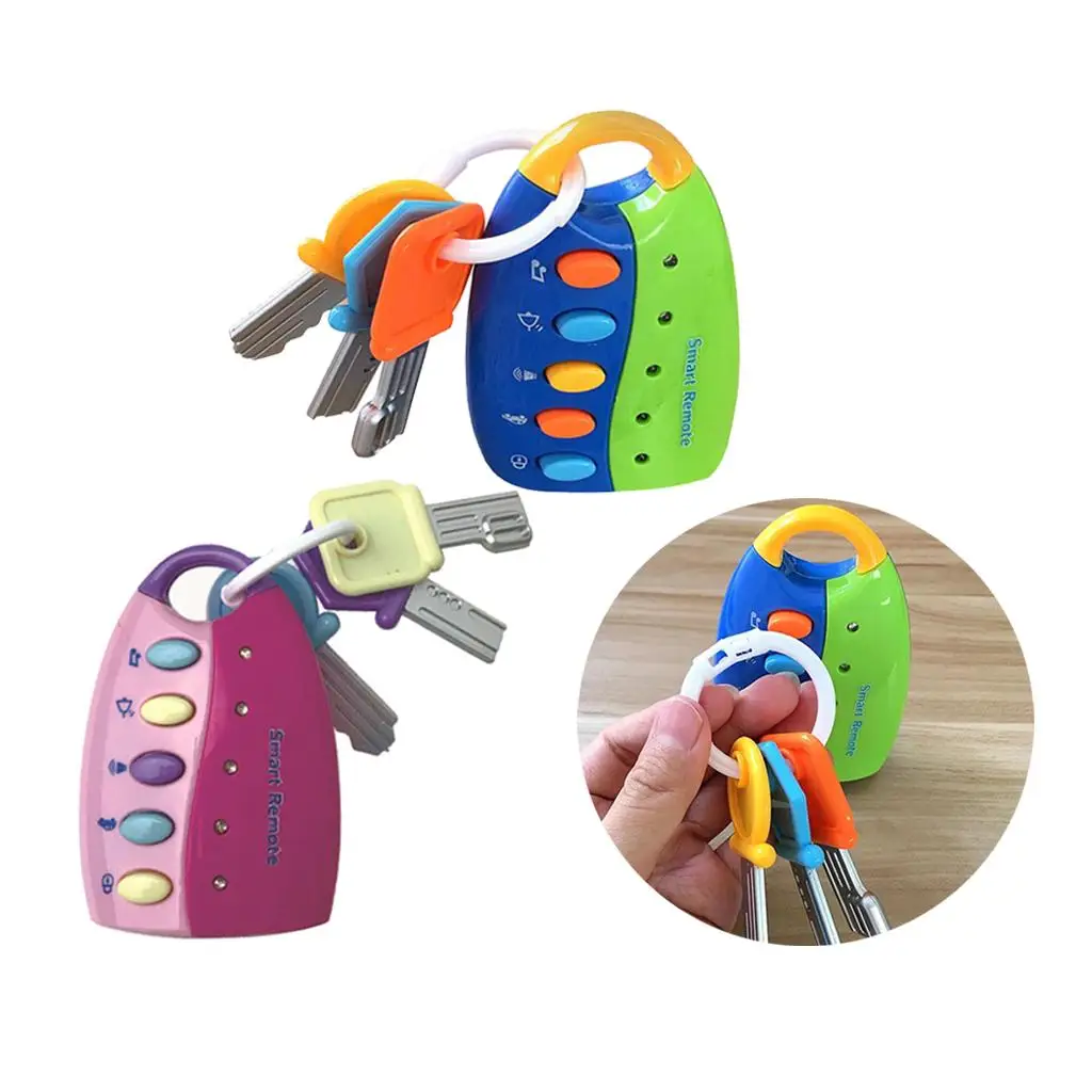 Pretend Play Remote Car Key Accessory Playset for Kids with  Sounds