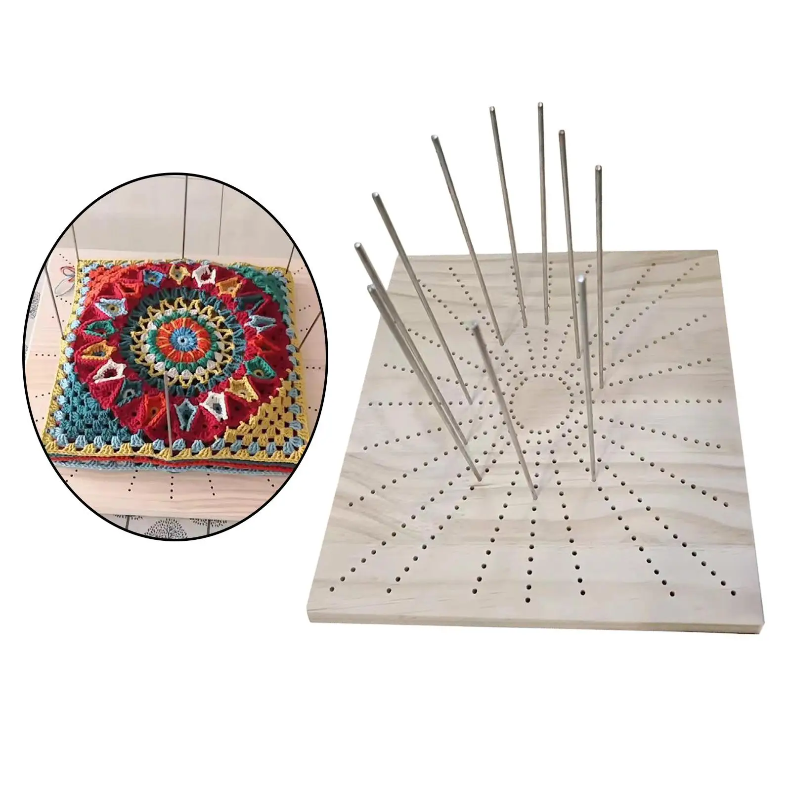 Crochet Blocking Board Unlimited Usages Wooden for Knitting and Crocheting