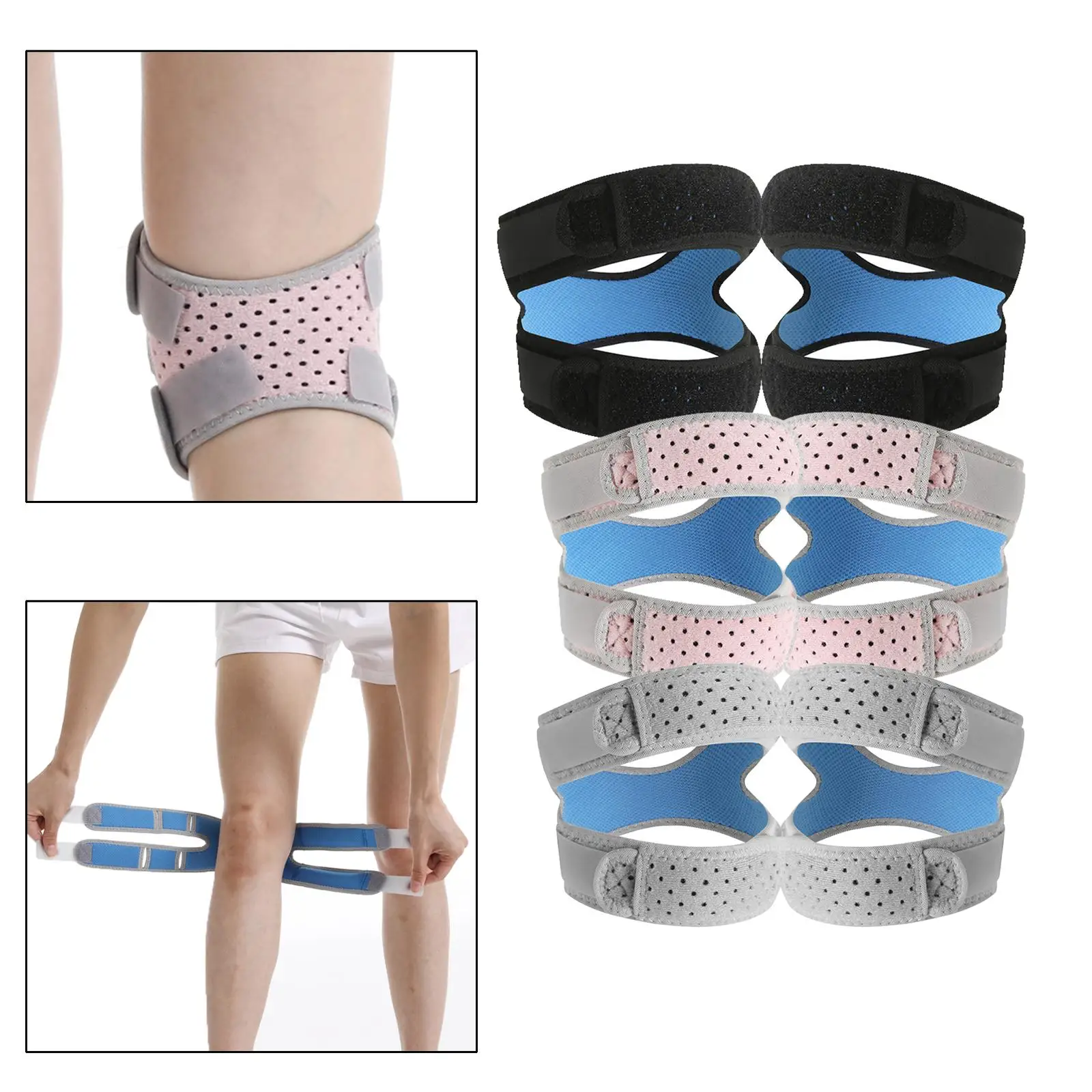 Knee Pads Support Breathable Bandage Men Women Adjustable Band Knee Brace for Jogging Fitness Cycling Tennis Climbing Mountain