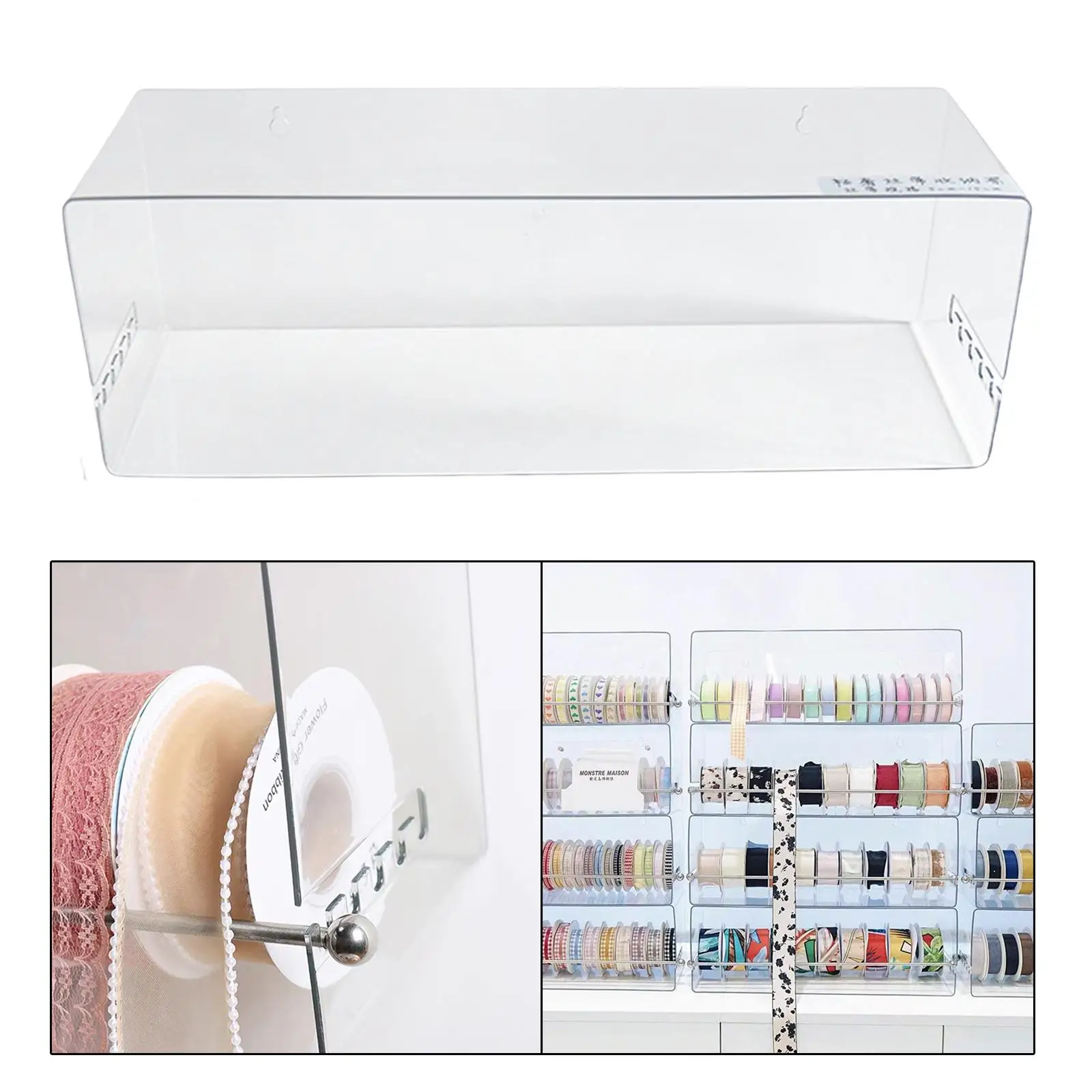 Washi Tape Organizer Wall Mounted Ribbon Organizer for Washi Tape Thread Sewing Accessories