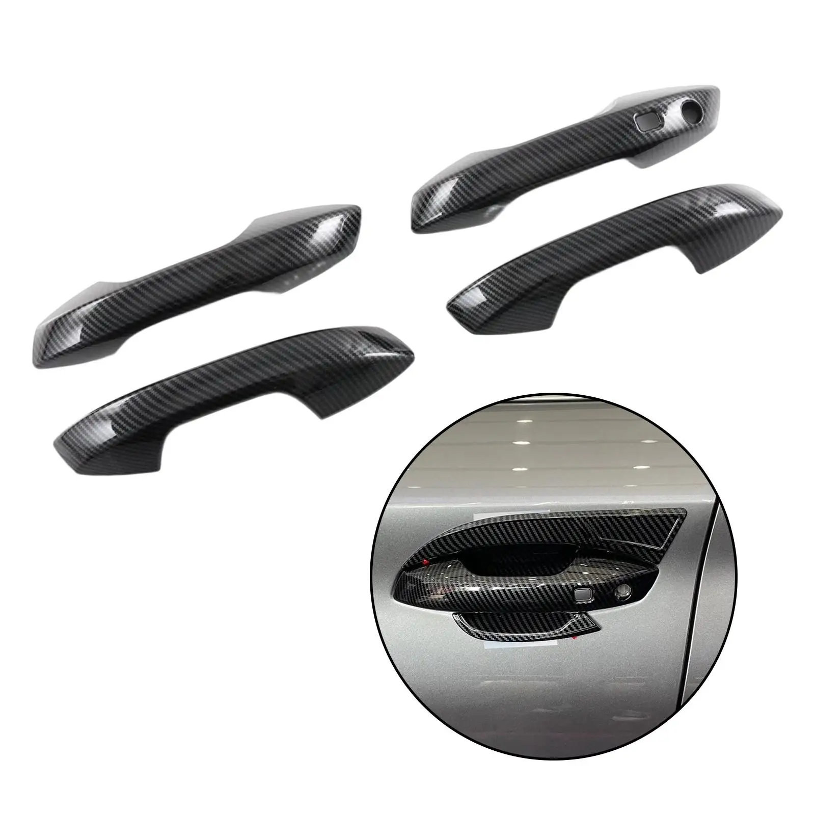 4 Pieces Car Door Handles Cover Modification for Byd Atto 3 Yuan Plus