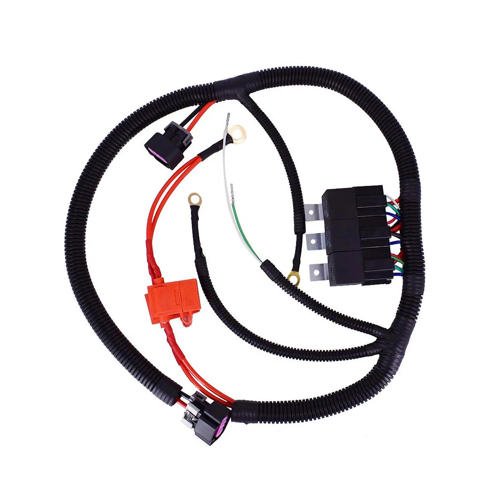 Dual Electric Fan Upgrade Wiring Harness 7L5533A226T Replacement High Quality