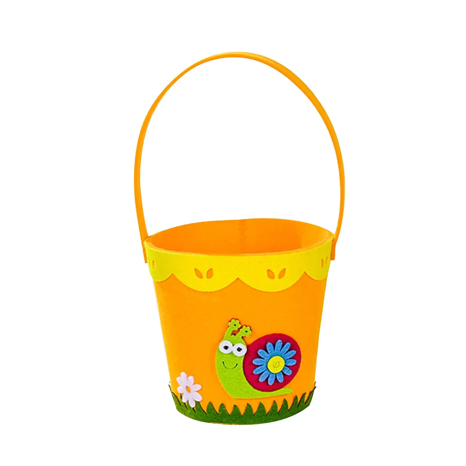 Non Woven Easter Basket with Handles Party Favor Accessories Treat Goody Bags Carry Bucket for celebrate Gift Supplies Kids