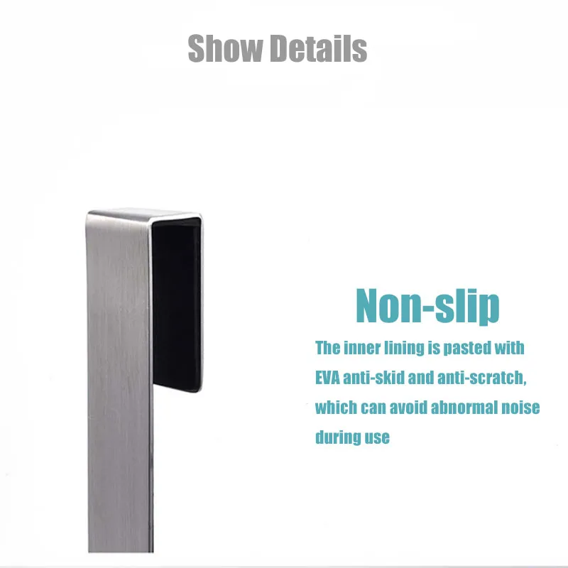 Description Picture 5 of item1/2/3PCS Stainless Steel Hooks for Shower Door Behind Door Towel Rack S Shape Bathrobe Rack Towel Hooks Bathroom Accessories
