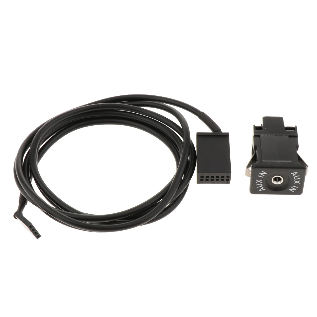 Car USB AUX Switch Socket with Wire Harness Cable Adapter for Ford