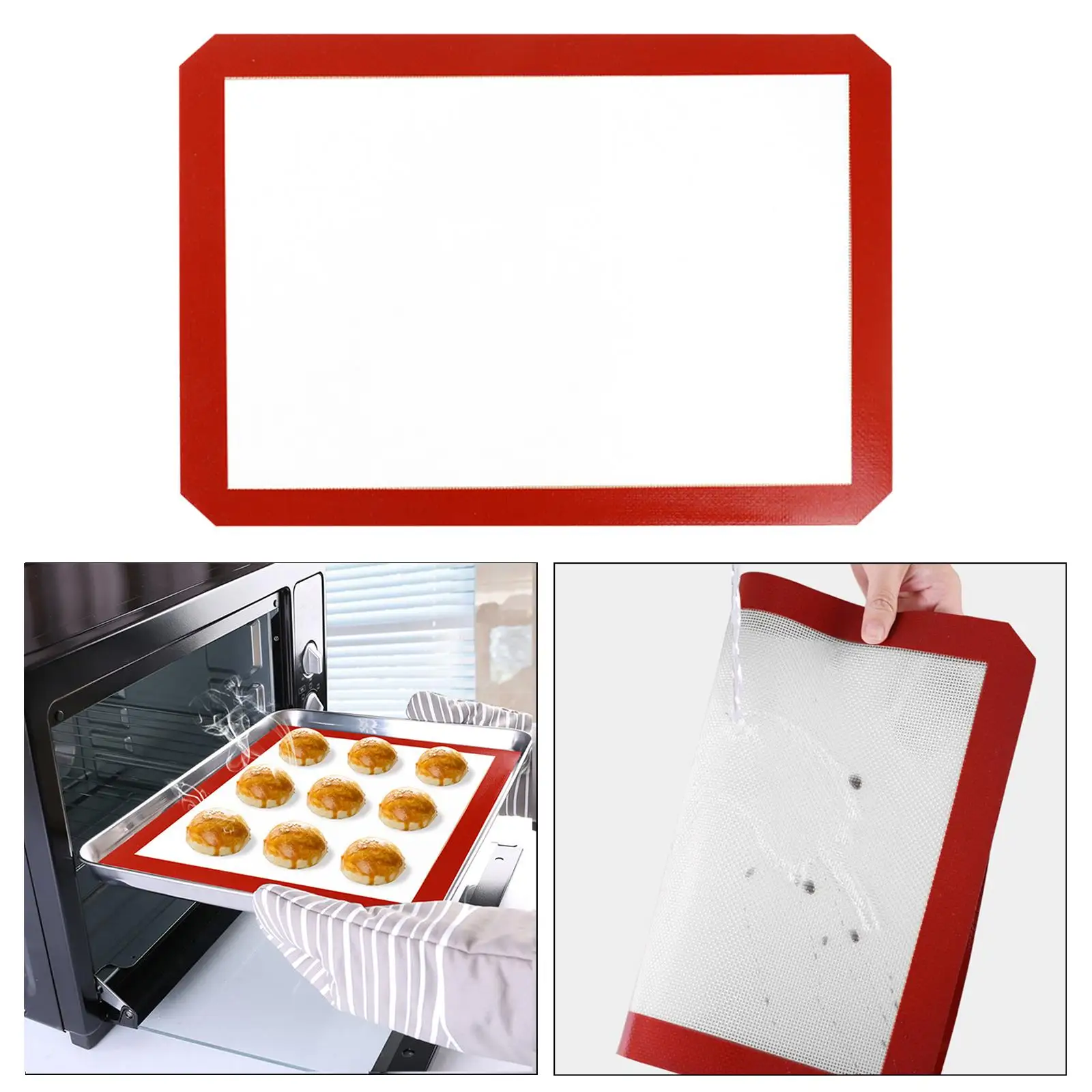 Household Silicone Baking Mat Liners Non Stick Heat Resistance Bakeware Mats Sheet Pad for Vegetables Bun Pastry Cookie Bakeware