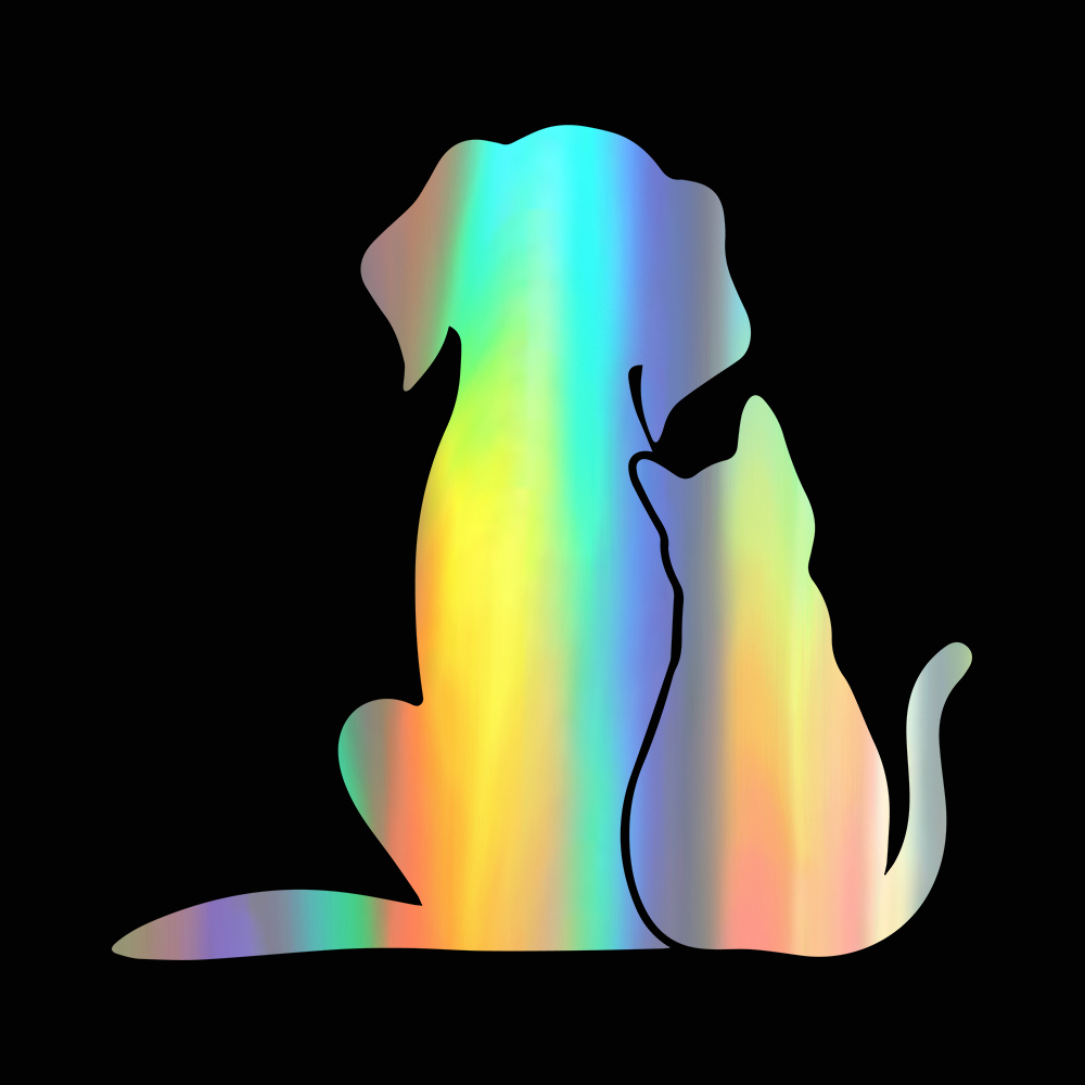Katze und Hund Freunde Cartoon Stilvolle, Auto Produkte PVC Zubehör Aufkleber Aufkleber auf Motorrad Dekoration Persönlichkeit, Nach – Detail 3