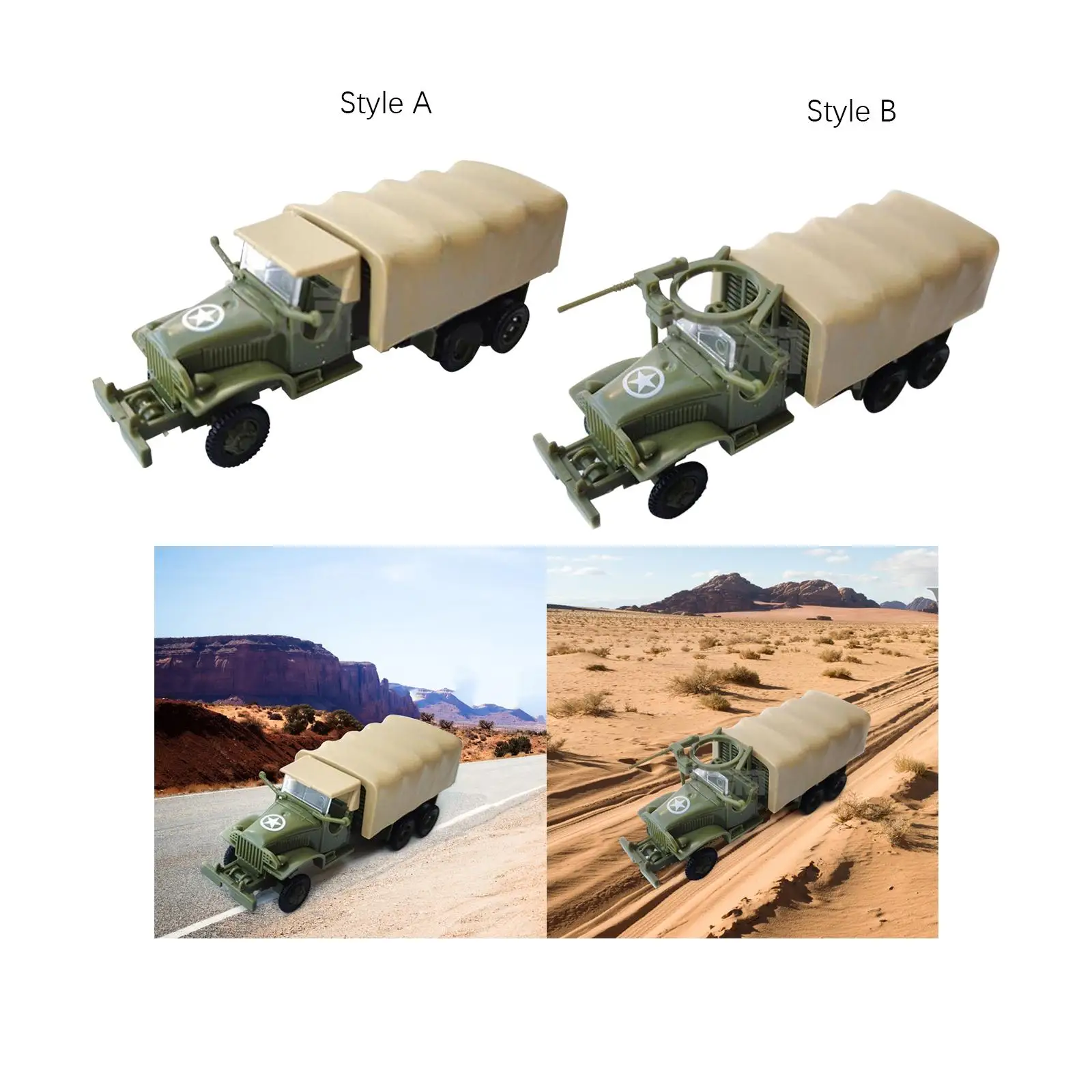 Simulation 1/72 Truck Model Kits Collections Puzzle Assembly Model Car Kits Building Model Kits for Gift Tabletop Decor Boys