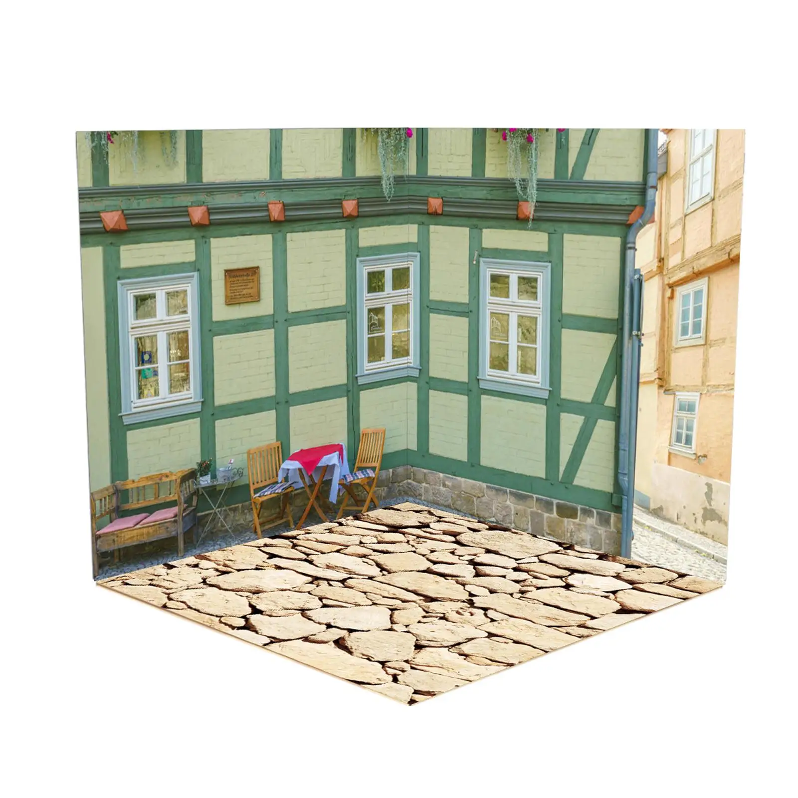 1/12 Scale Backdrop Scene Display Background Layout for Action Figures Dolls