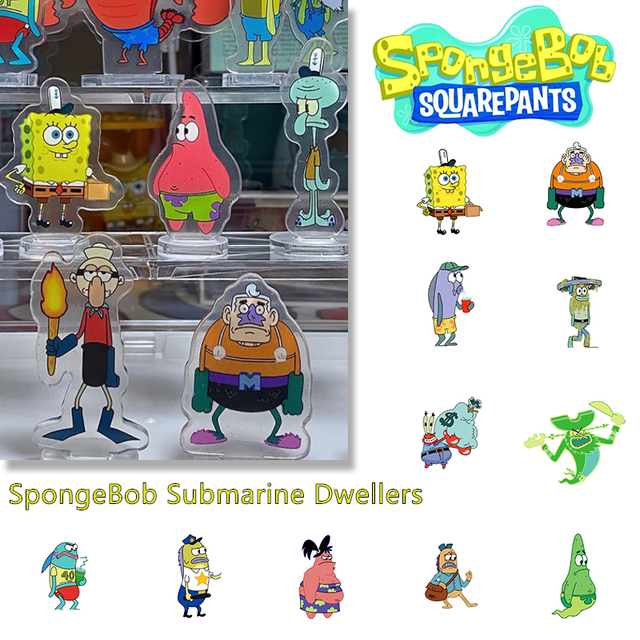 Bob Esponja Calça Quadrada Acrílico Character Stand, Patrick Star, Suportes  Transparentes, Desktop Toys, Anime Ornamentos, Presente de Aniversário -  AliExpress