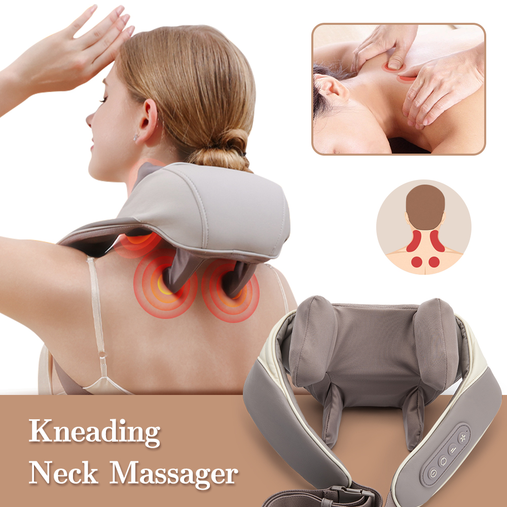 Best of New 5D Kneading Shiatsu Massage Shawl Chiropractic Back Massager For Neck Shoulder Pain Relief Heating Neck Massageador Massagem Reviews & Tips