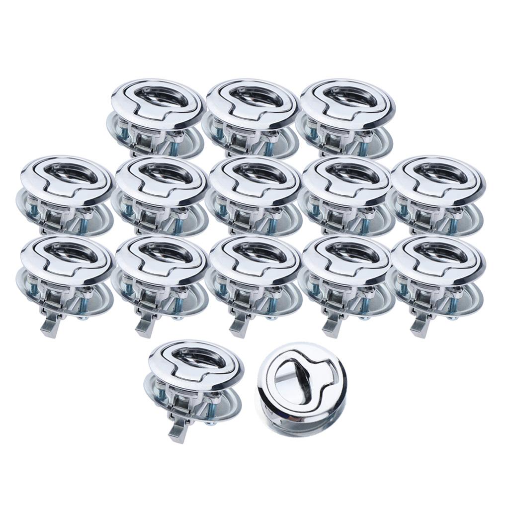 15Pcs Stainless Steel Flush Door Pull Locker Latch Boat Lift Handle