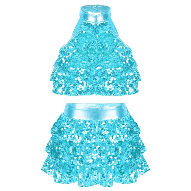 XUNZOO Kids Girls 2 Piece Ballroom Lyrical Dance Dress Outfit Crop Top With Skirt Latin Jazz Modern Dancewear Blue 12 776bbdae 813f 457d Ae1c Cbb1759e0b3d.2b09bb703cde3151e99ba36521719a64