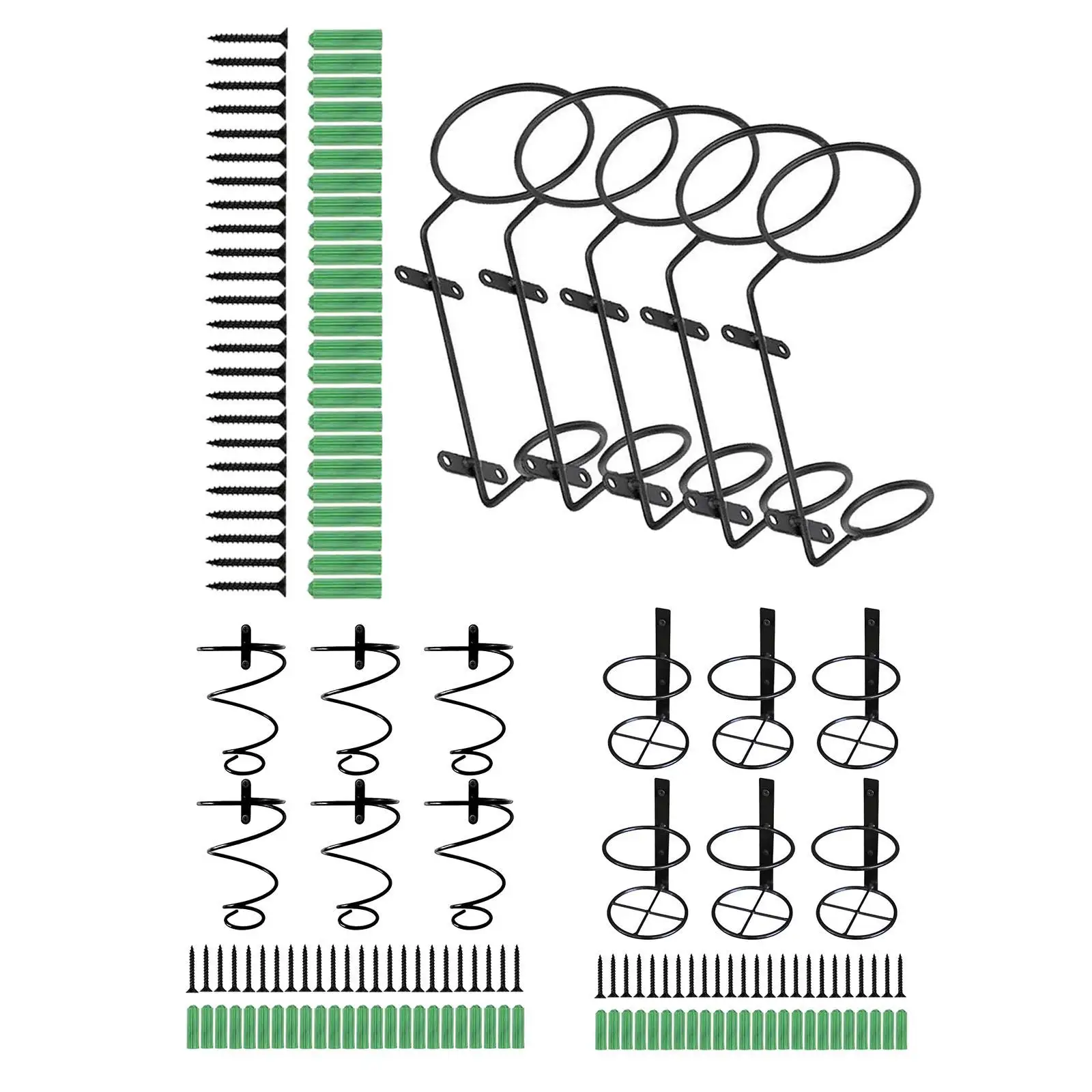 6x Red  Holder Hanging Mounted Bottle Storage with Screws Display Apply to Storage Rack