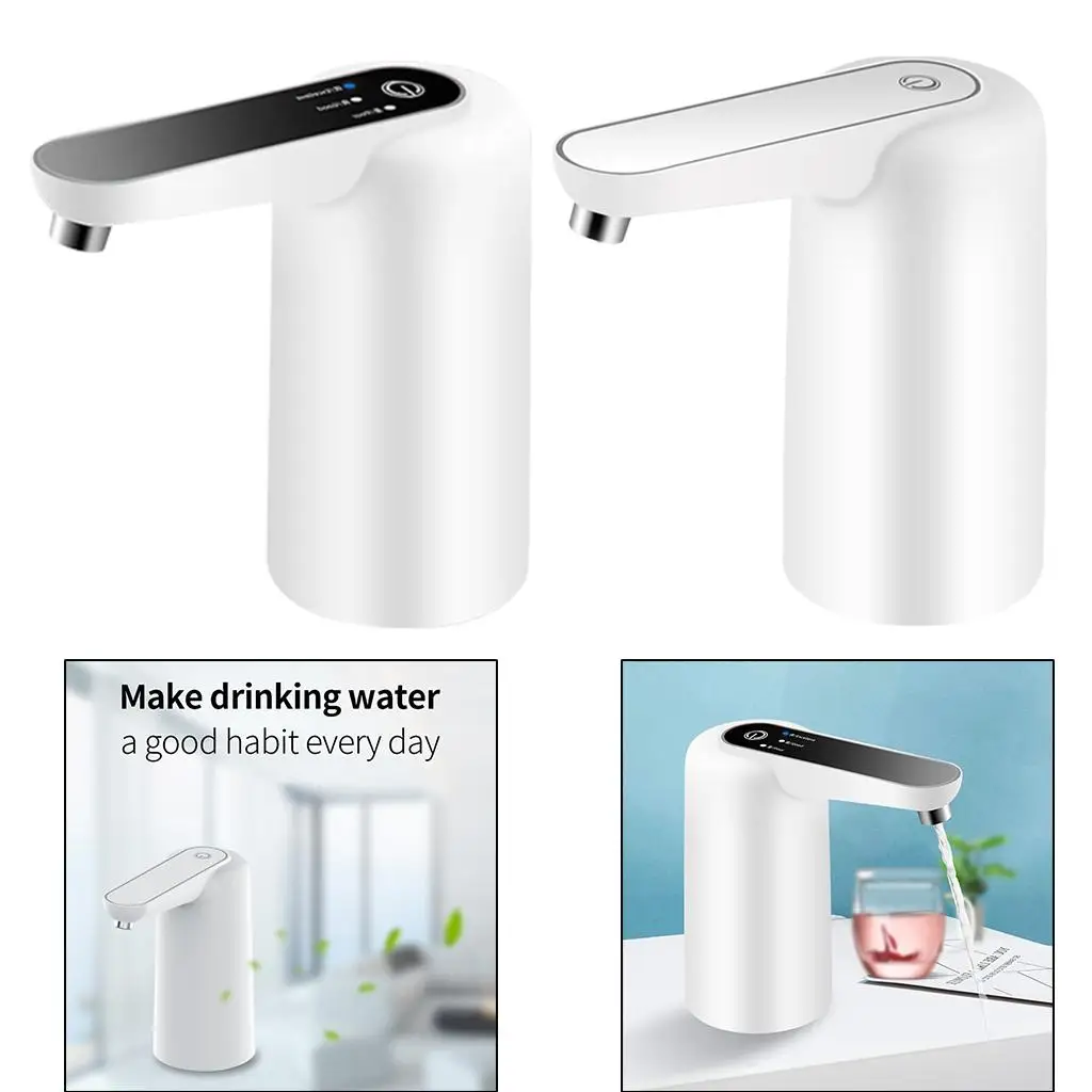 Electric Water Bottle Pump, Gallon Water Dispenser, Automatic Barreled Water Pump USB Portable Home, Easy to Install