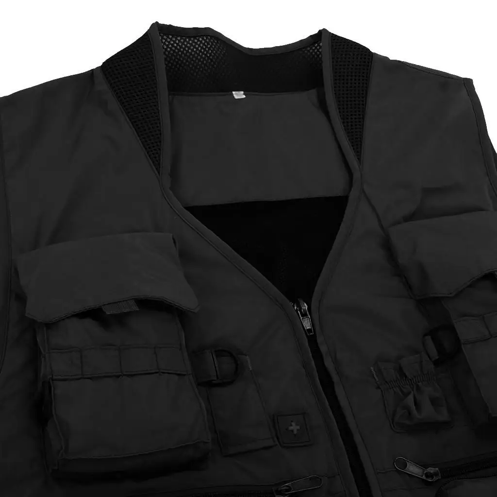 Unisex Casual Fishing  Multi-Pockets Waistcoat Sleeveless Cloth Jacket