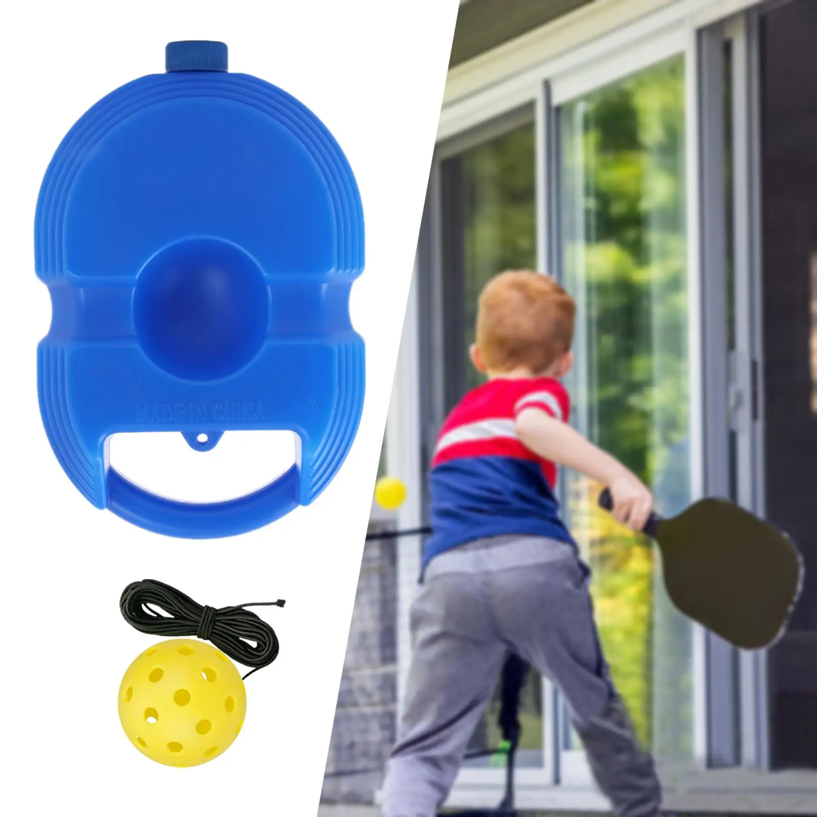 Pickleball Trainer Baseboard with Ball Pickleball Practice for Indoor Outdoor