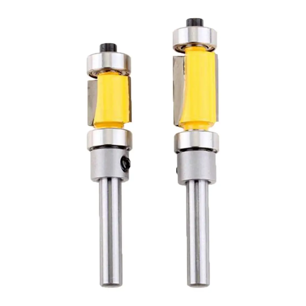 2 Piece 1/4 `` Top And Bottom Drill Bit with Straight Shank Flush Router with Bit