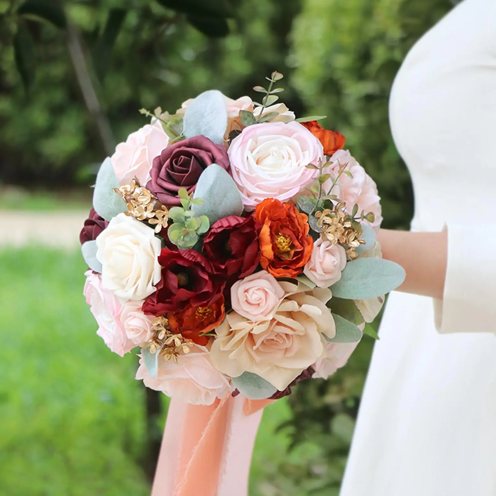 Wedding Bouquet Handmade Ribbon bouquet for Home Anniversary Party Birthday Women