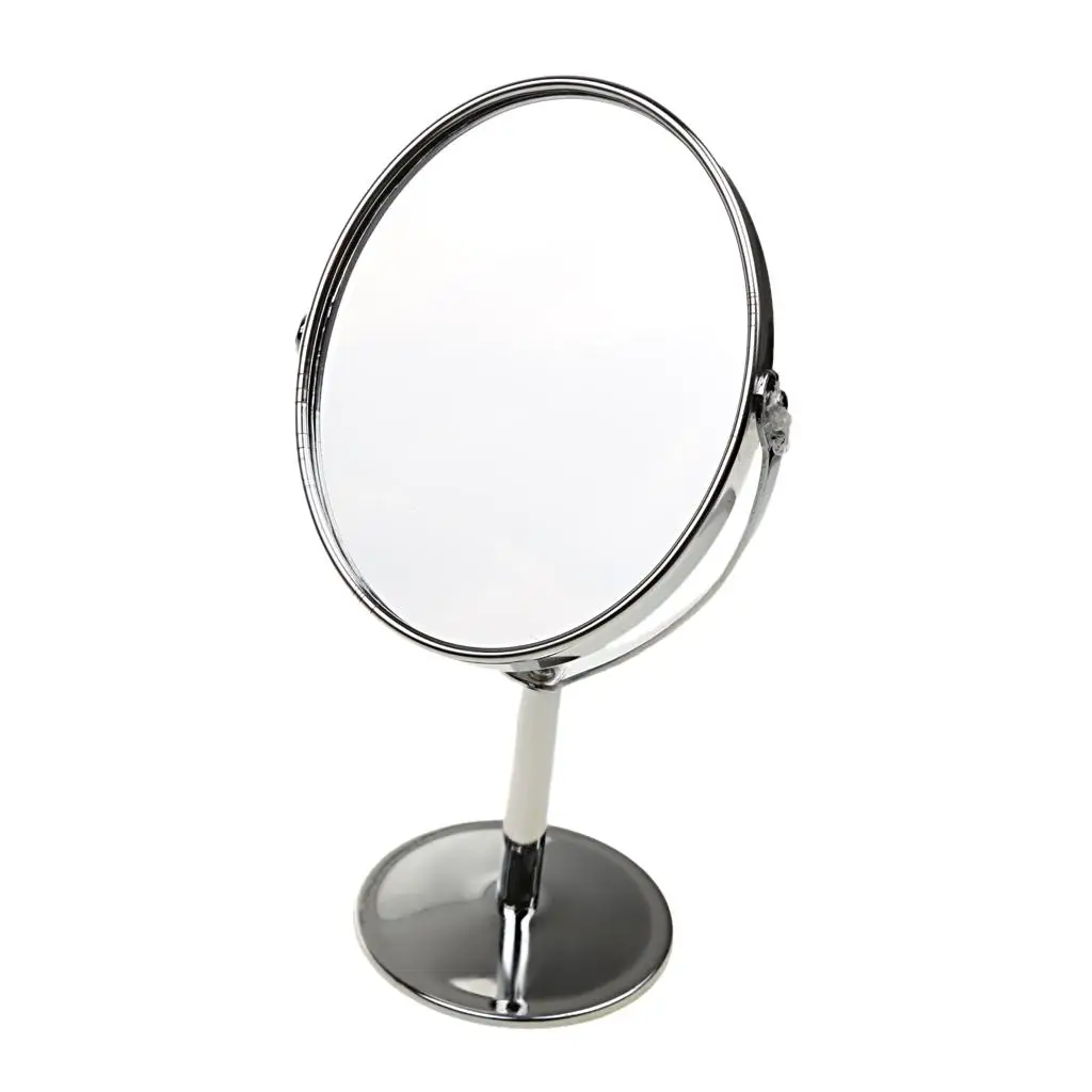 Stainless Steel Tabletop Cosmetic & Makeup Vanity Mirror - Double-Sided & 2x