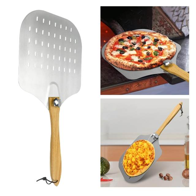 Stainless Steel Pizza Peel Paddle Pizza Oven Accessories Pastry Pizza  Turner