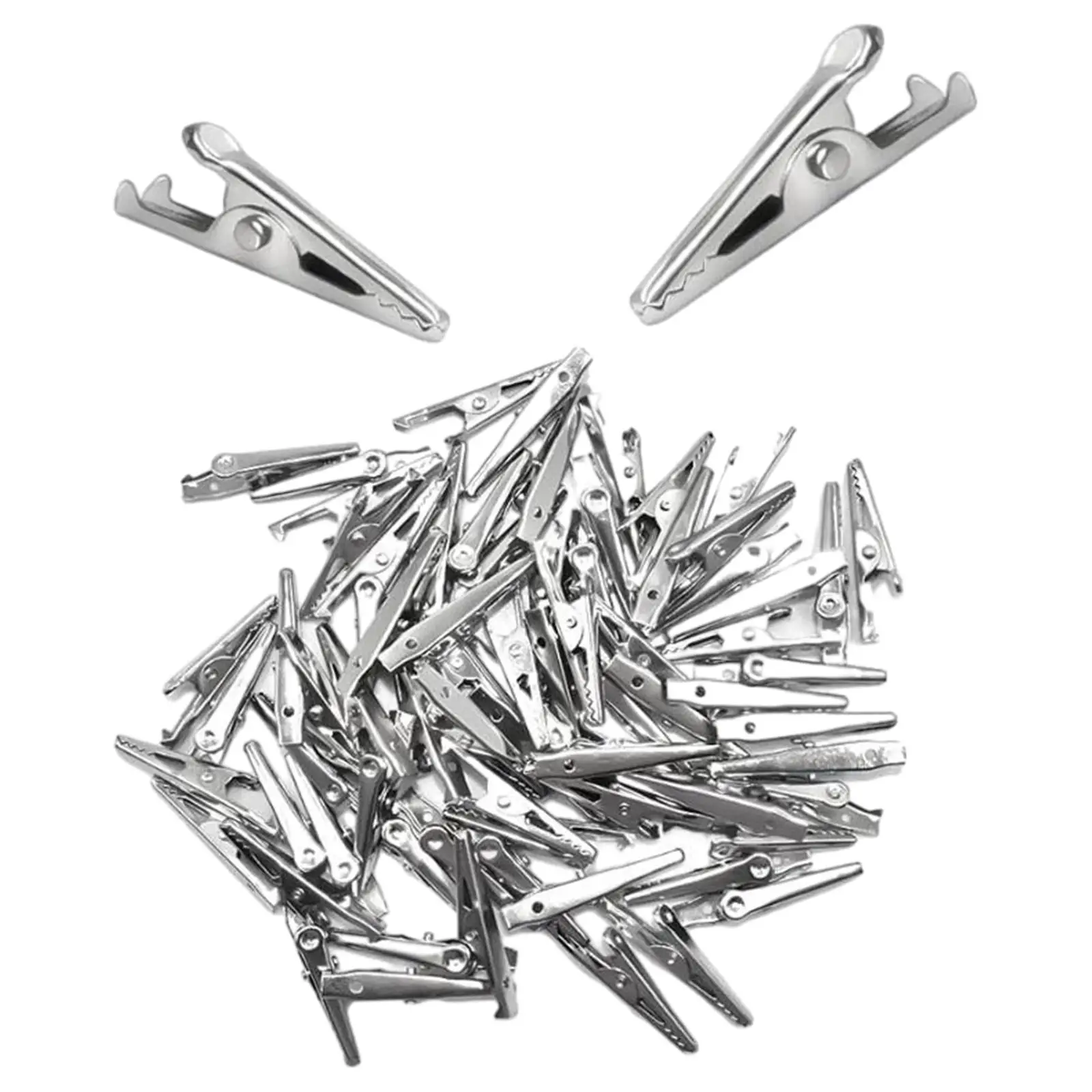 100 Pieces Metal Alligator Clips Cable Lead Clip Test Clip 35mm Crocodile Clamps Spring Clamps for Laboratory Testing Electrical