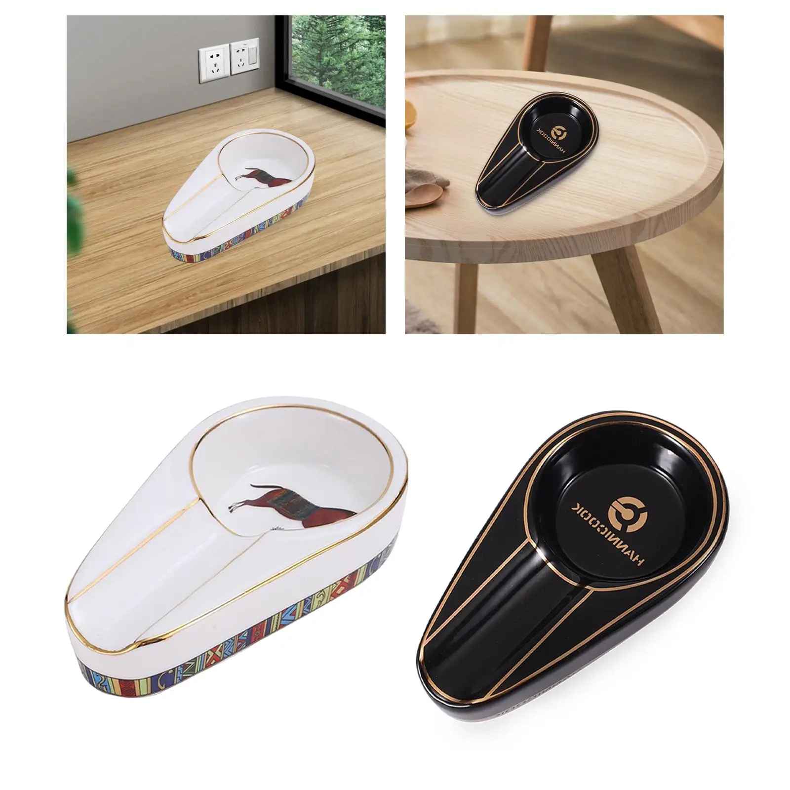 , Ceramic Simple Lightweight Elegant Luxury Gift Single Holder , for Travel Indoor Restaurant Colleague Men