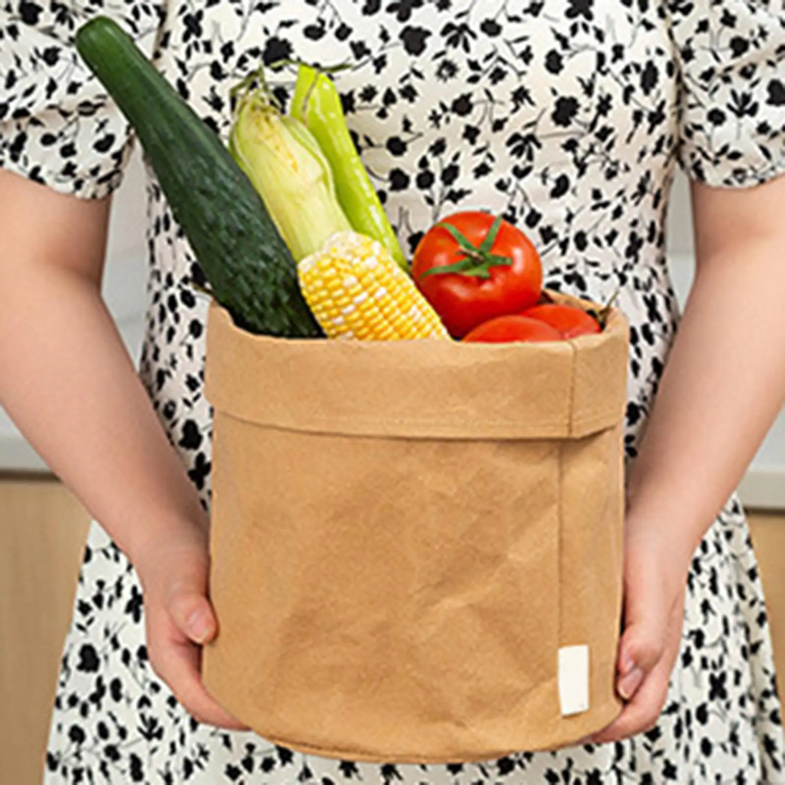 Shopping Grocery Kraft Paper Bag Multifunction Flowerpot Heavy Duty Pantries Gardening