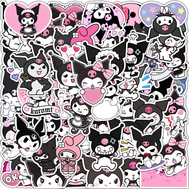 10/30/50/120PCS Anime Cute Kuromi Stickers Cartoon Decals Kids Toy