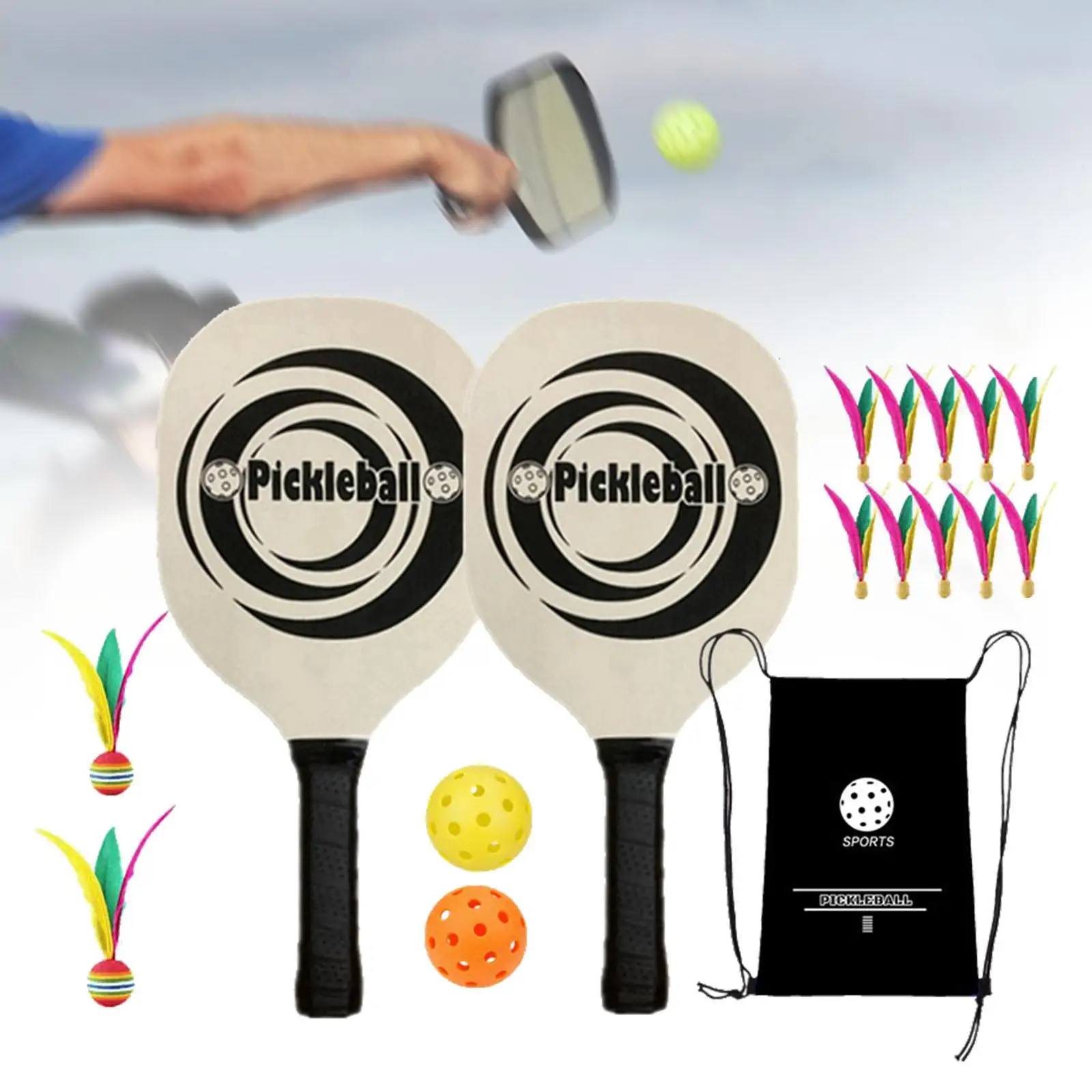 Pickleball Paddles Pickleball Racquets Carrying Bag Pickleball Rackets with 2