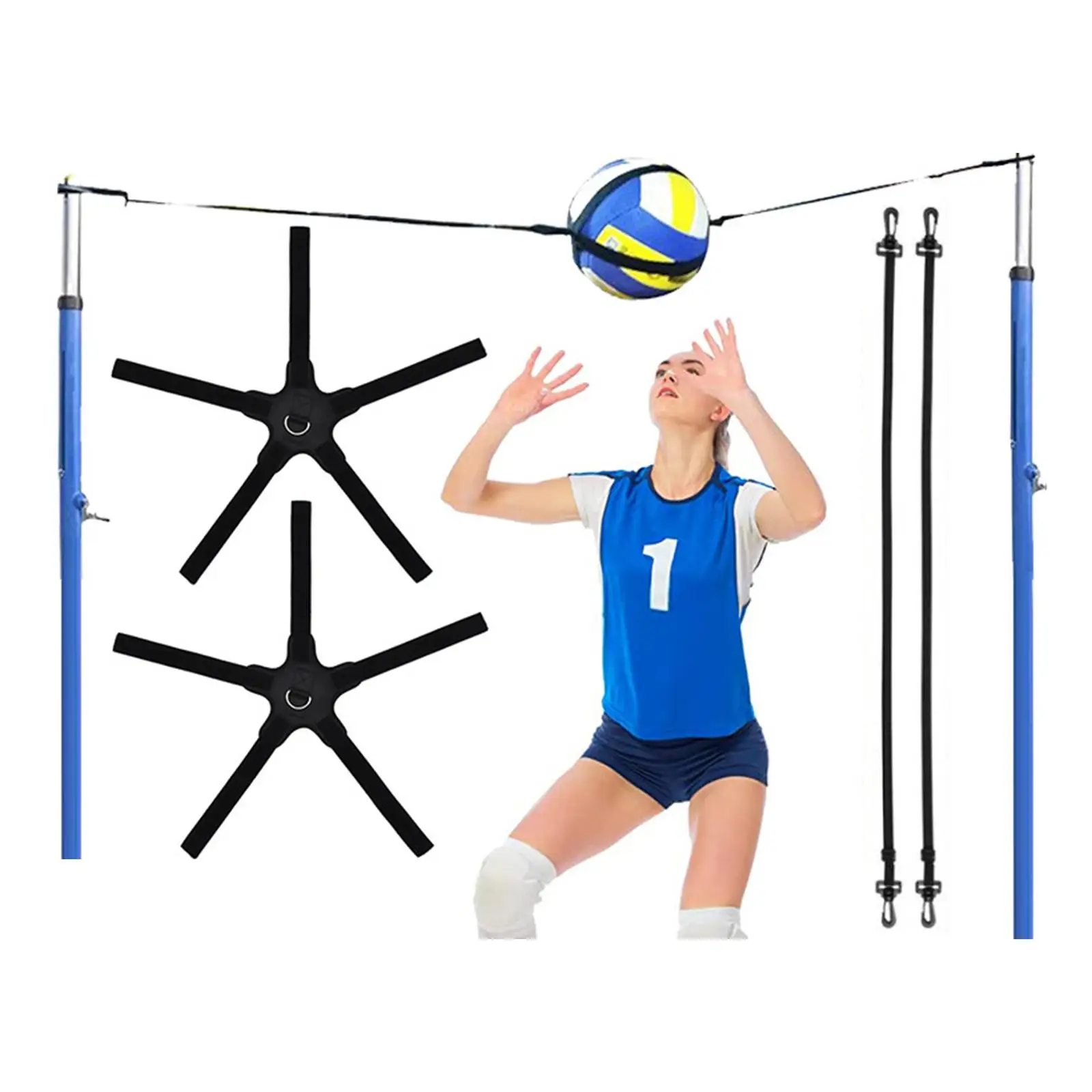 Volleyball Training Equipment Aid Solo Practice Trainer Elastic Belt Gifts for Jumping Beginners Practicing Serving Arm Swing