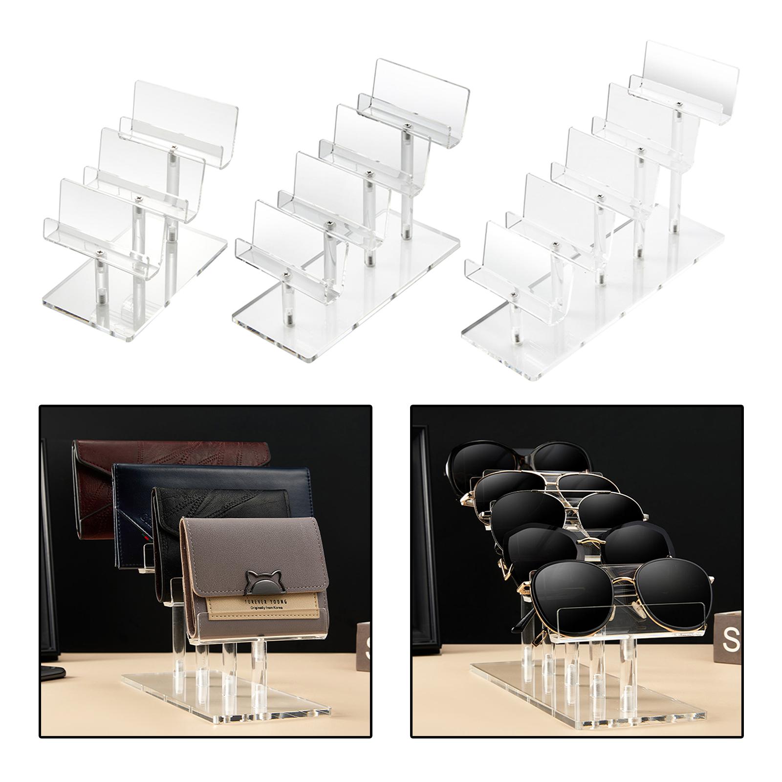 Step Acrylic Wallet Purse Display Glasses Rack Organiser Holder for Figures