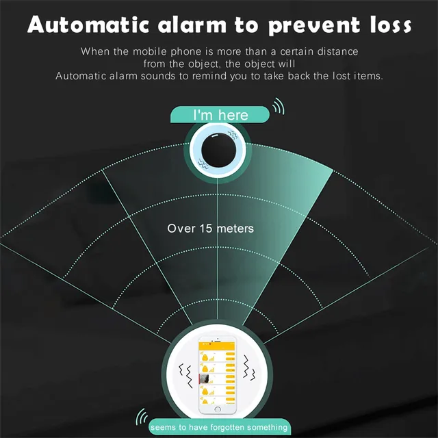 TOTMOX 4PCS Smart Tracker Key Finder Localisateur Bluetooth sans Fil Anti  Perte Alarme Capteur Dispositif de Recherche à Distance pour Enfants