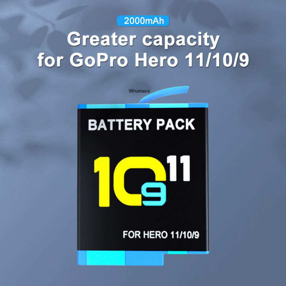 Title 2, Universal für GoPro Hero 10 9 Schwarz Batterie ...