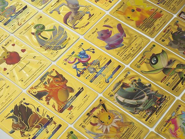 55 Cartas de Pokémon Prateadas Impermeável Deck de Cartinhas no