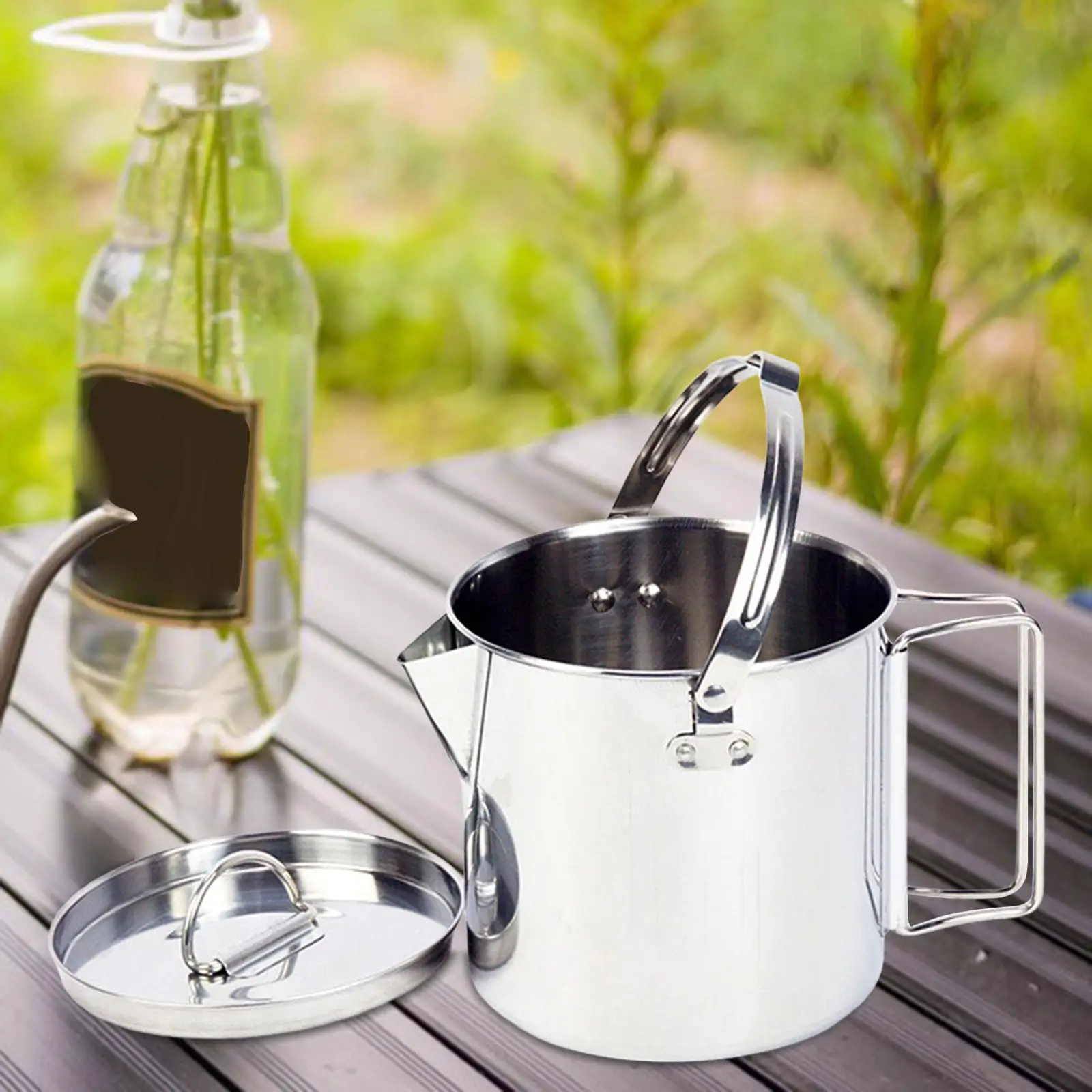 1.2L Camping Kettle Cooker Handle Fittings Durable for Picnic Outdoor Hiking