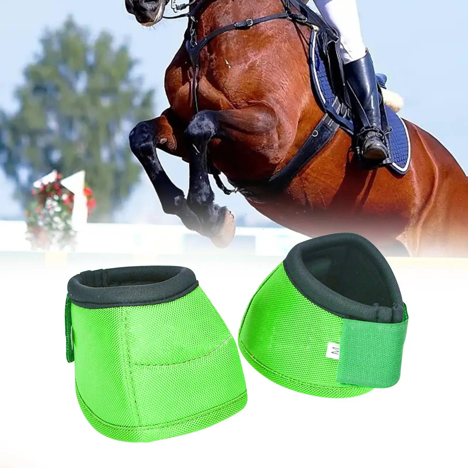 Horse Bell Boots Protective Hoof Boot Hoof Protection for Riding and Turnout