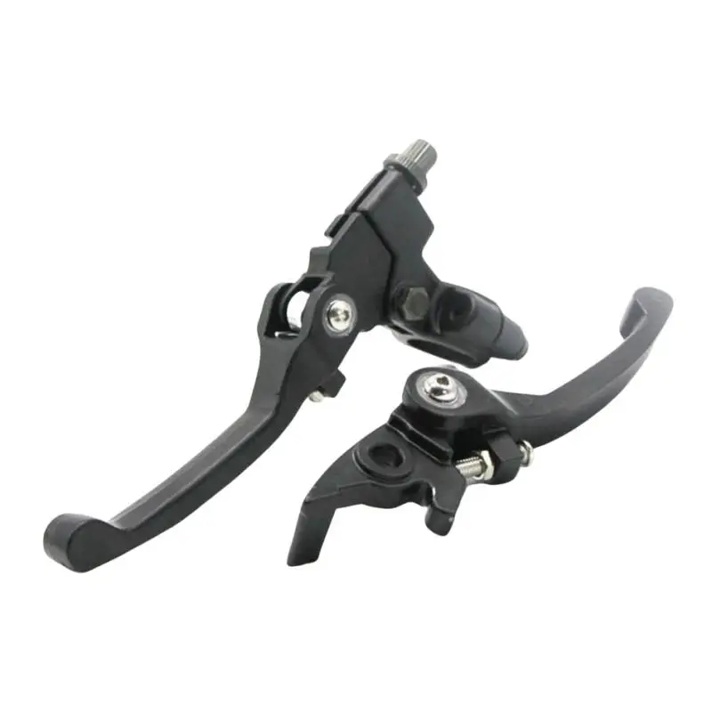 Folding Left & RightClutch & Brake Handlebar Grip Lever for Motrobike Black