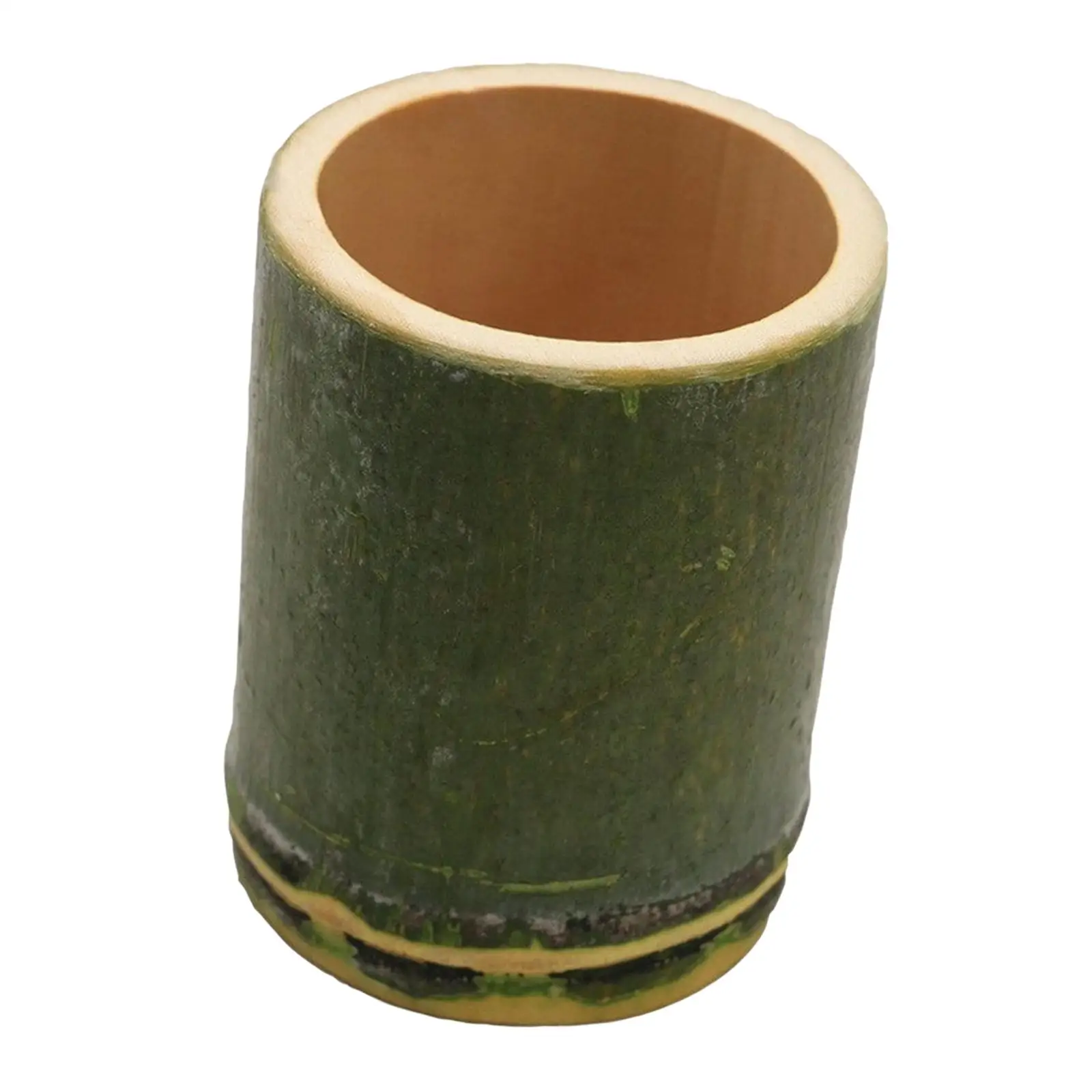 Chinese Style Natural Bamboo Cups Bubble Tea Cup Handmade Reusable Serving Cup Unique Smoothies Cup for Picnic Kitchen