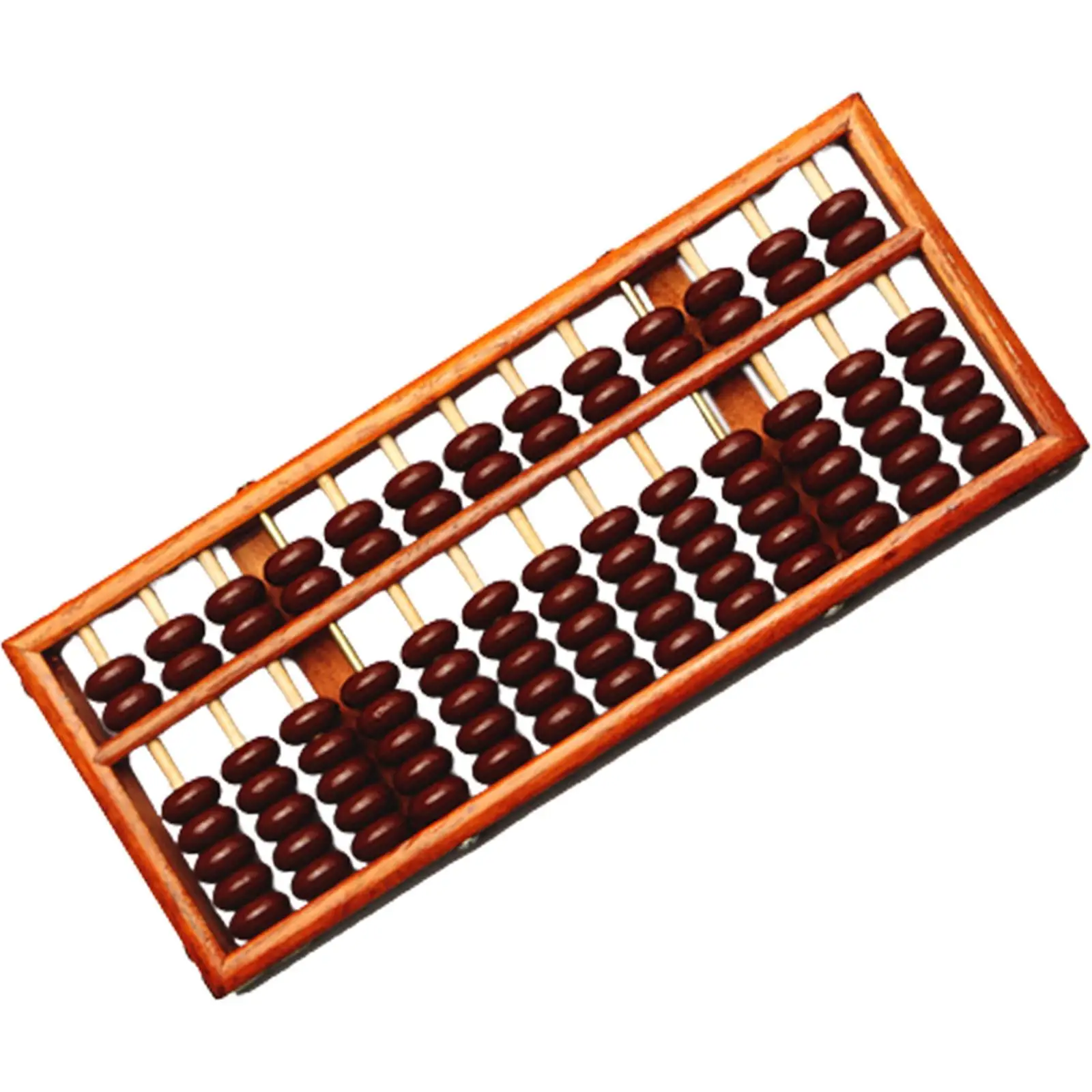 Vintage 13 digits Chinese Soroban Wood Abacus Mathematic Education 28x12x2cm 7 Beads Per Row for Adults Kids Practical Durable