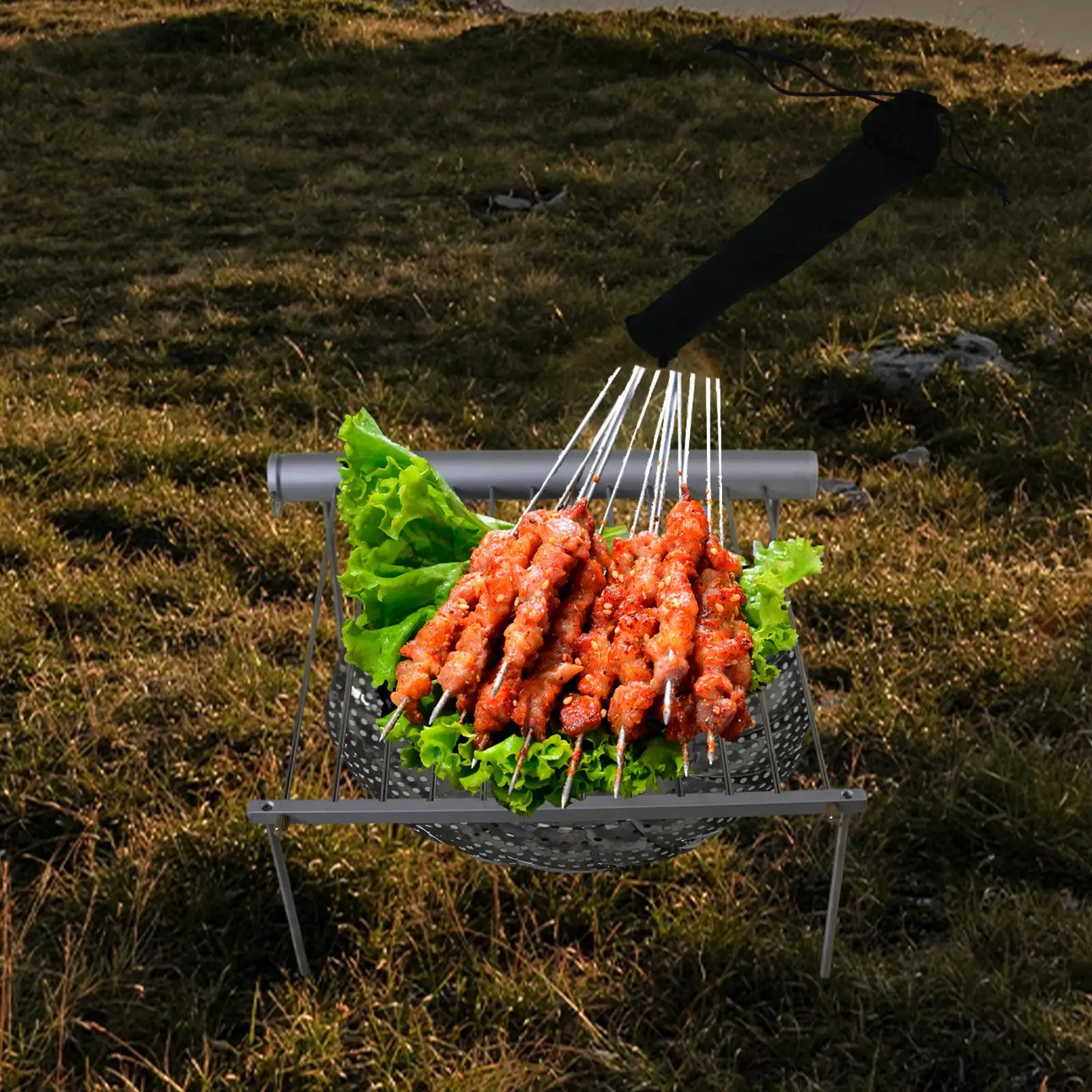 Mini-Tasche  Barbecue Accessories Picnic Cooker Grid Grate Camping