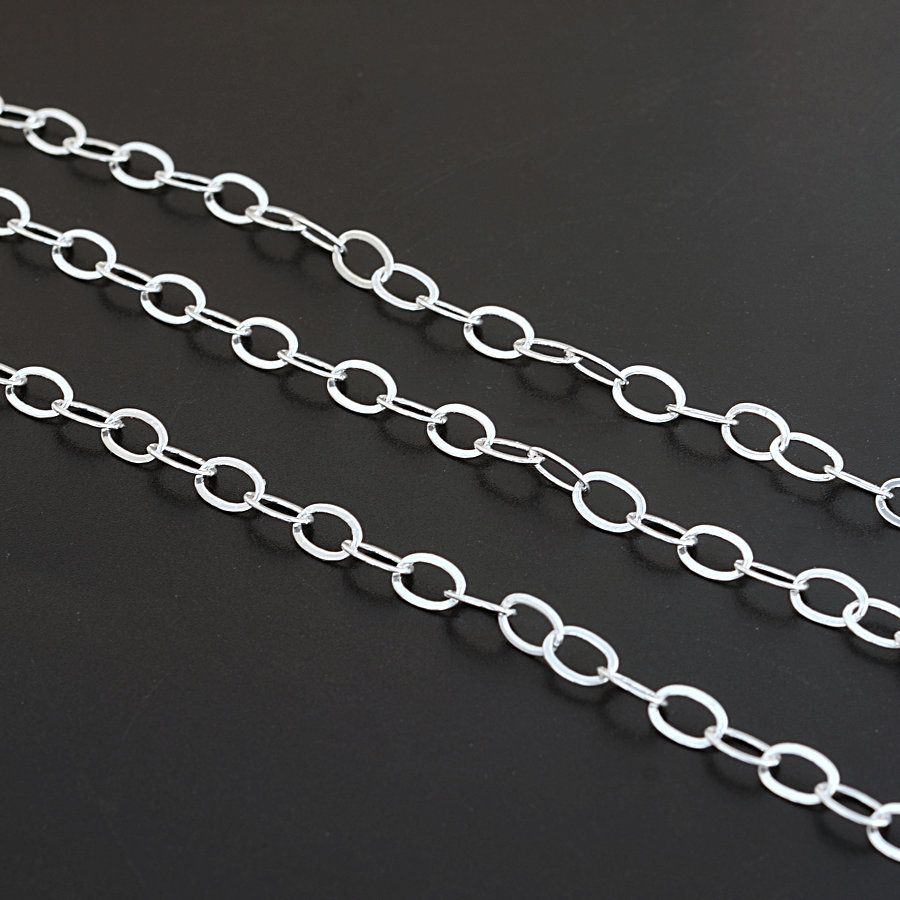 5*7mm 14 Karat vergoldete ovale Messing kette für die Schmuck herstellung DIY Halskette Armbänder Kette Schmuck herstellung Lieferungen – Detail 8