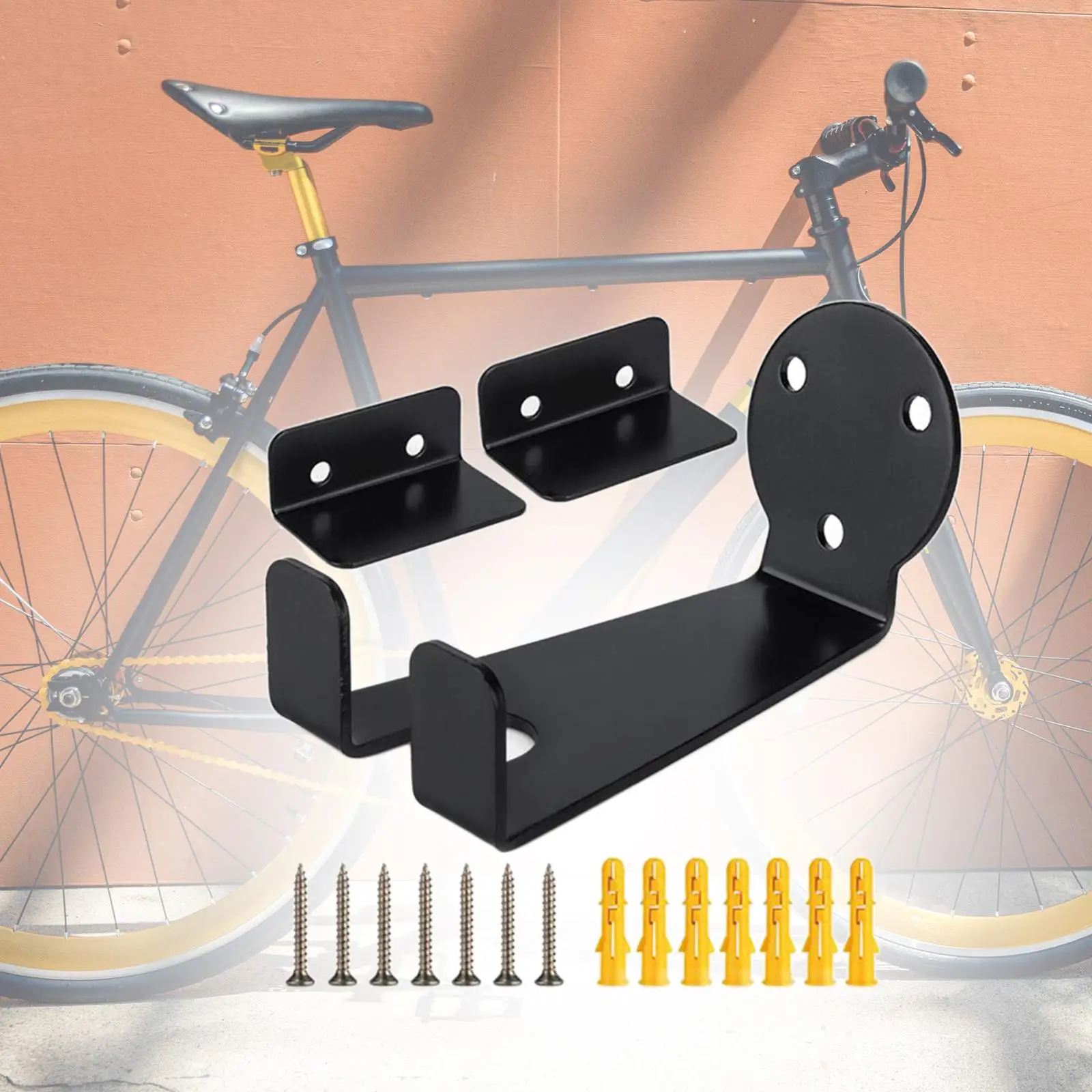 Bicycle Wall Mount, Garage Pedal Mount Hanger Horizontal Bike Wall Rack Bike Holder Bike Storage Hanger Bike Hooks for Bicycles