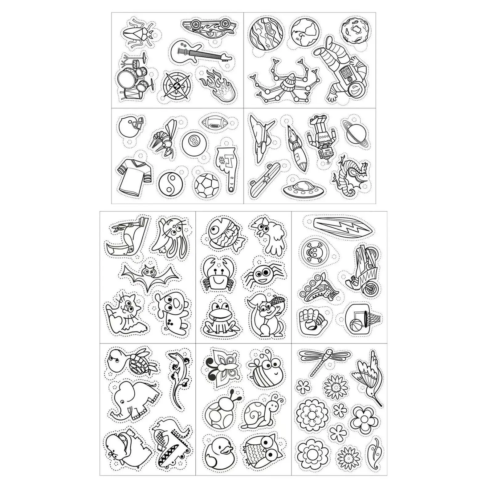 10Pcs  Shrink Sheet,   Sheets with  for DIY Creative Craft Keychains Accessories Jewelry Making Pendants