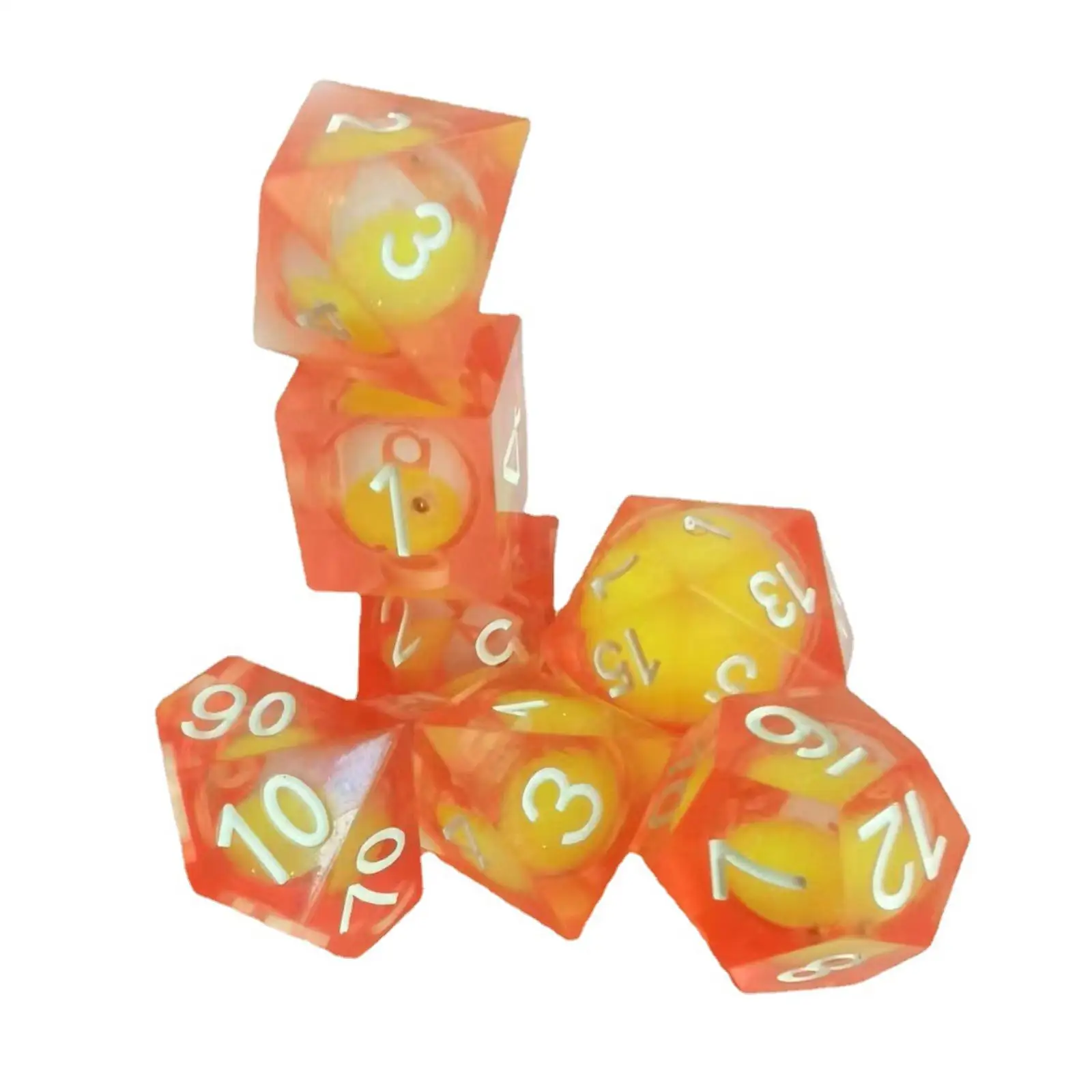 7x dices Set, Multi Sided Game Dices, Polyhedral Dice Set D20 D12 D10 D8 D6 D4 for KTV Card, Game