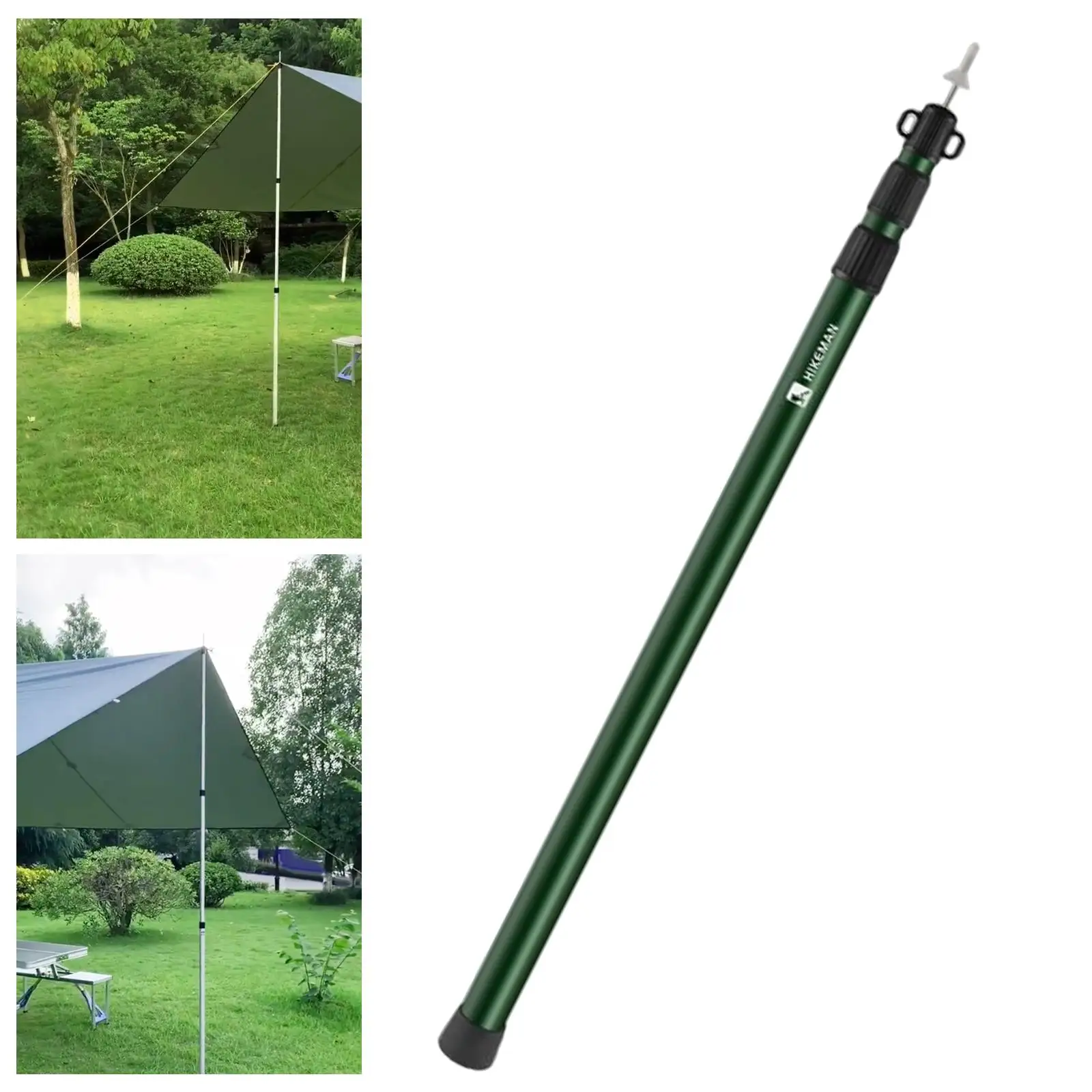 Telescoping Tarp Poles Adjustable Tent Poles Aluminum Camping Tent Rods Removable Awning Poles Camping Top