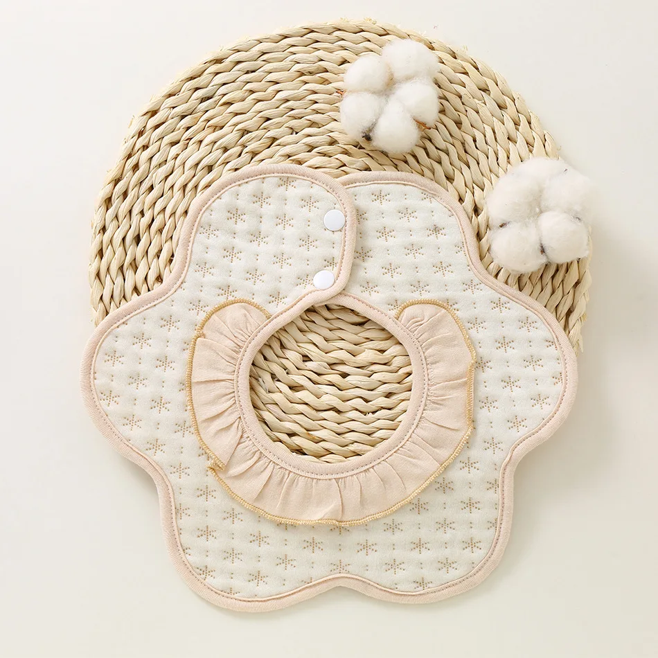 baby accessories drawing	 Baby Saliva Towel Solid Color Cotton Lace Saliva 360 Degree Newborn Petals Waterproof Tassel Stereo Burp Cloth Bandana Bibs best baby accessories of year
