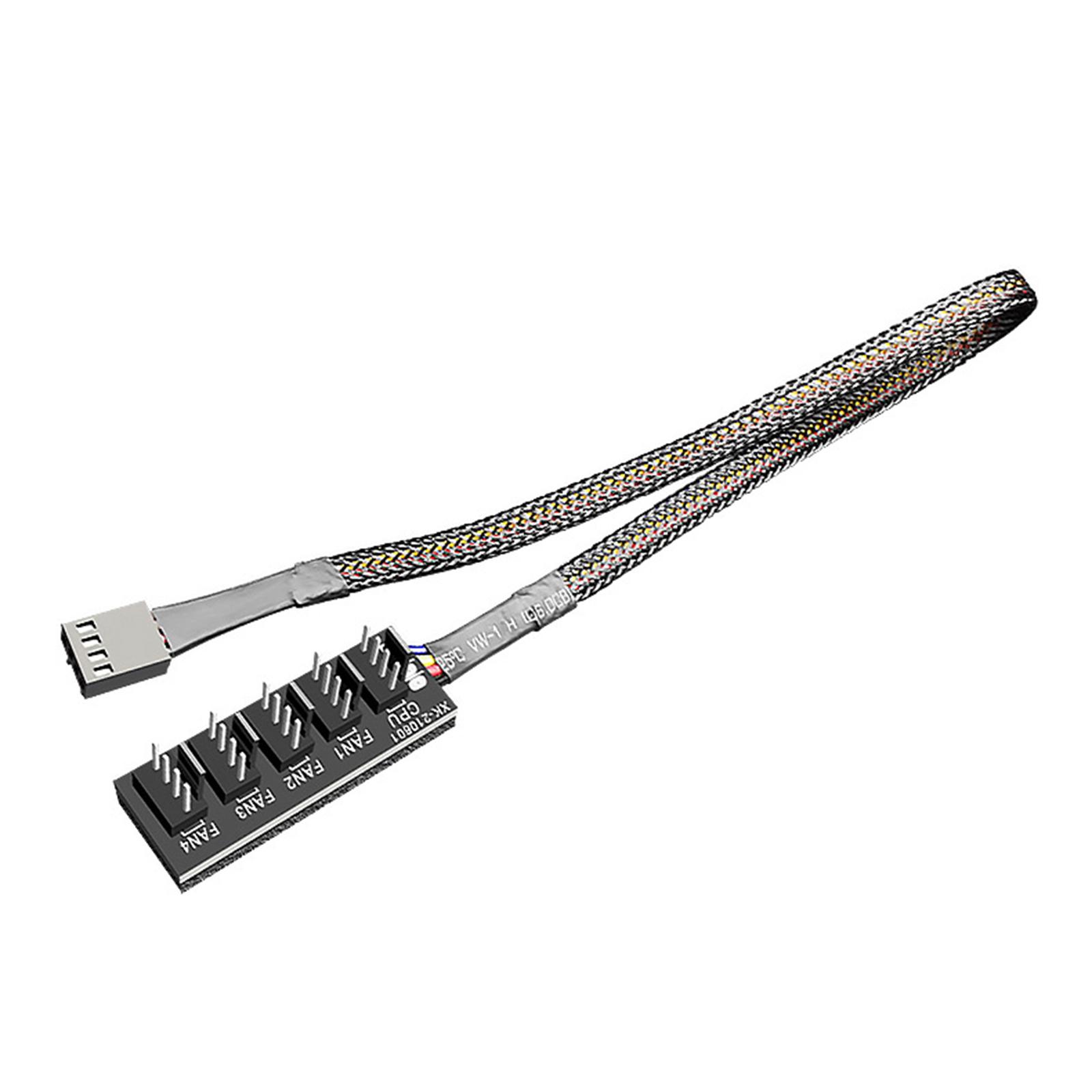 33.5cm 1 to 5 4-Pins TX4 PWM CPU Cooler PWM Fan Splitter CPU Cooler