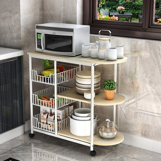 Kitchen Storage Cabinet Microwave Stand  Wood Microwave Stand Storage -  Kitchen - Aliexpress